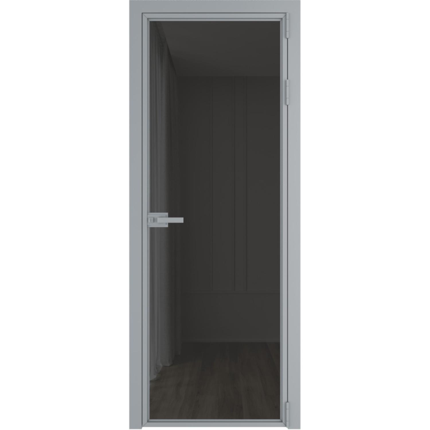 Дверь межкомнатная  алюминиевая  1 AX ProfilDoors (Серебро, Триплекс Тонированный)