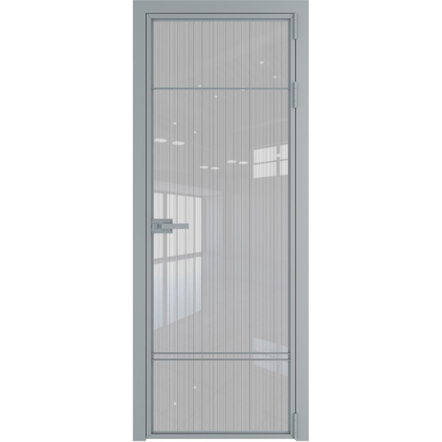 Дверь межкомнатная  алюминиевая  4 AX ProfilDoors (Серебро, Страйп)