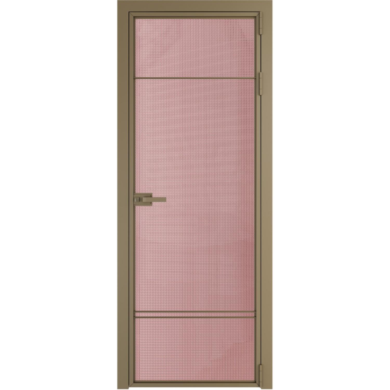 Дверь межкомнатная  алюминиевая  4 AX ProfilDoors (Шампань, Кризет розовый)