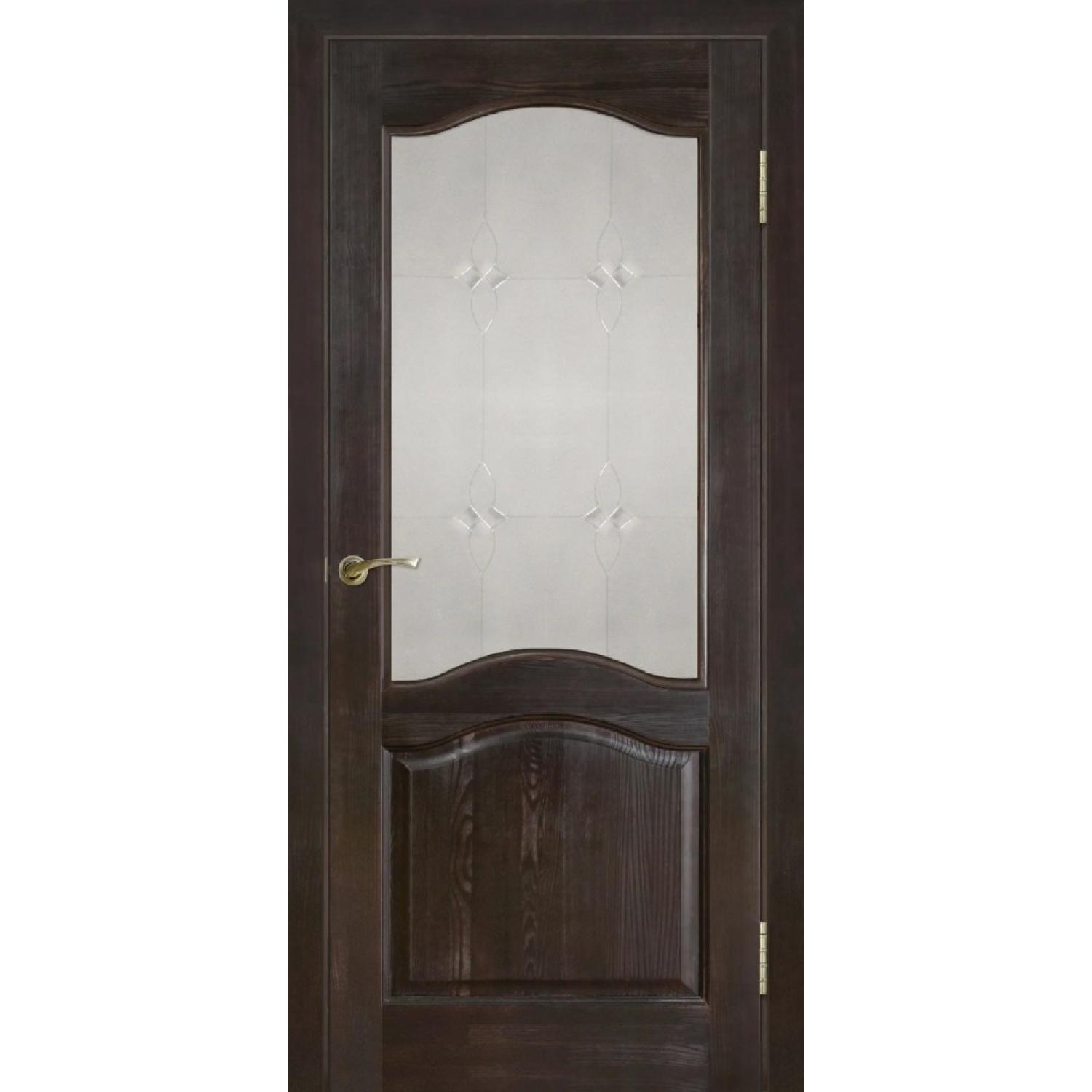 дверь межкомнатная Модель №7 (без рамки) ДО сосна (2000*700, Темный  лак, Мателюкс матовое, Заказная)