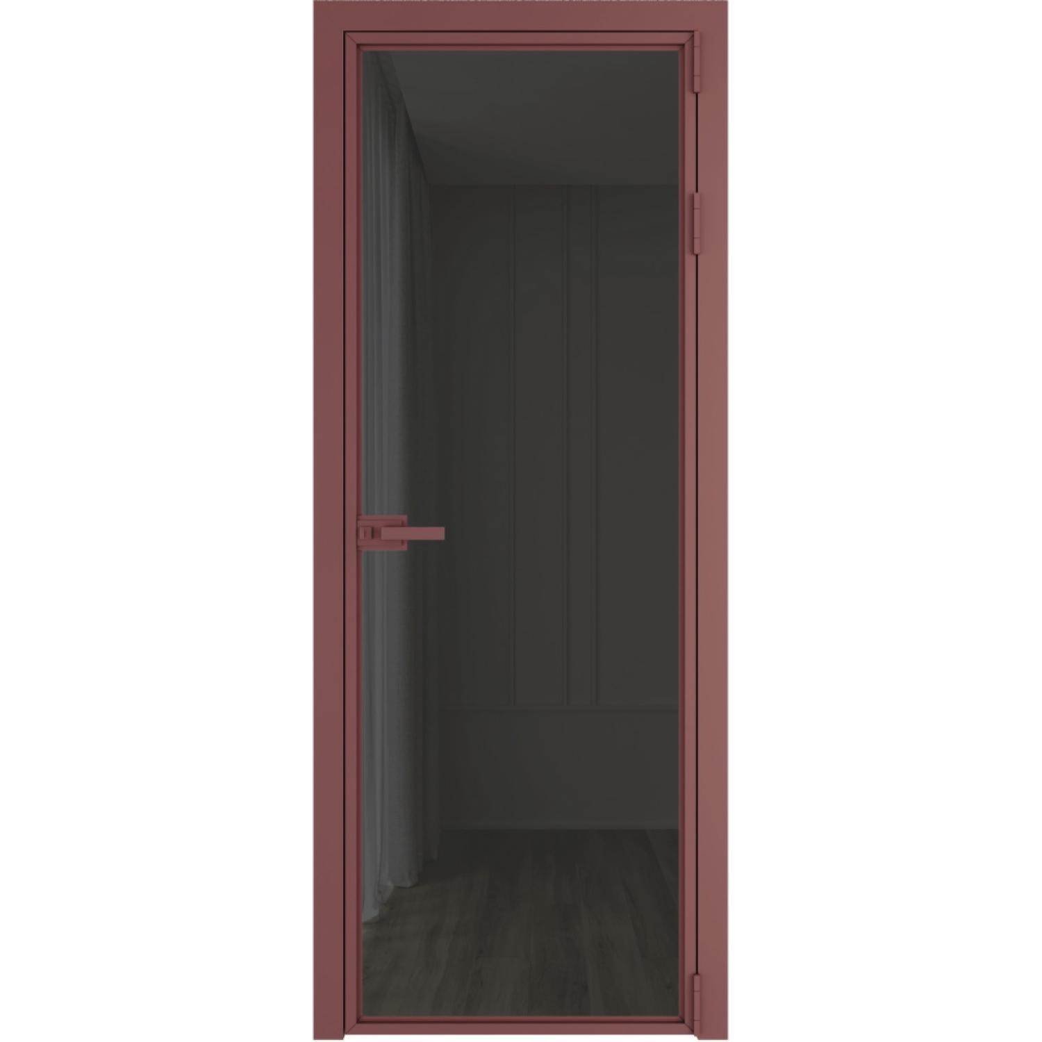Дверь межкомнатная  алюминиевая  1 AX ProfilDoors (Красный антрацит, Триплекс Тонированный)