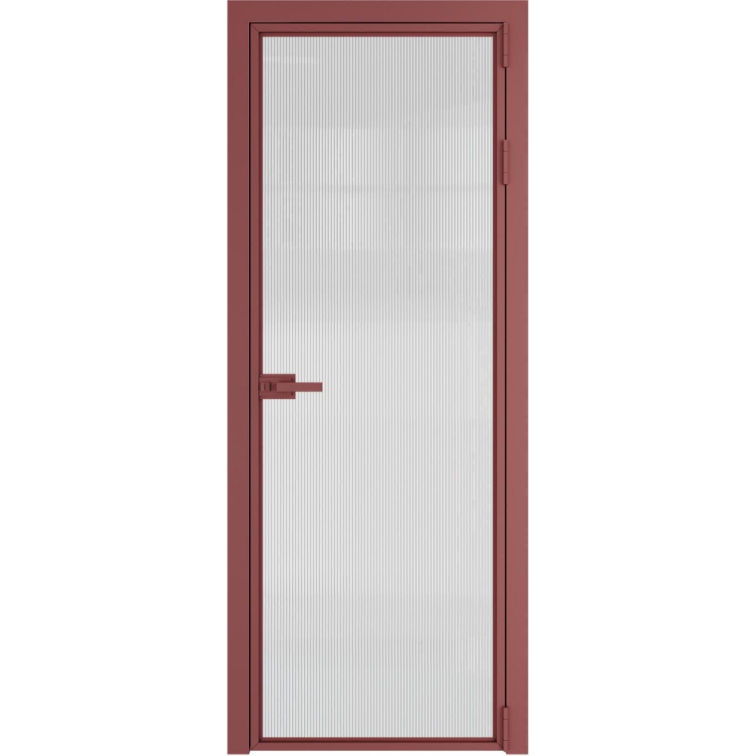 Дверь межкомнатная  алюминиевая  1 AX ProfilDoors (Красный антрацит, Мору осветленное)