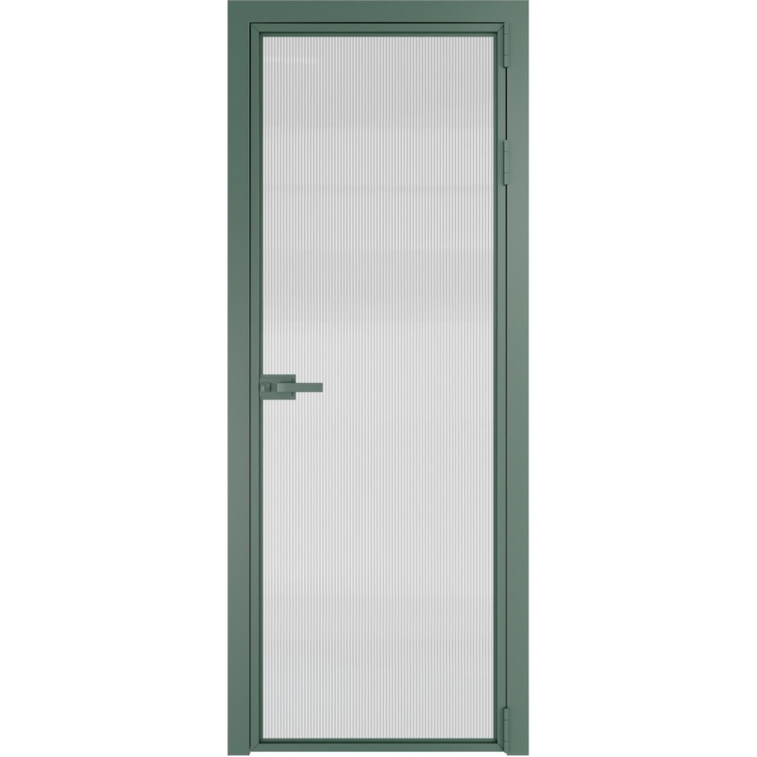Дверь межкомнатная  алюминиевая  1 AX ProfilDoors (Зеленый воск, Мору осветленное)