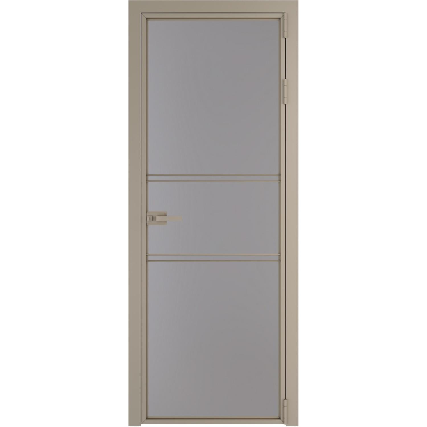 Дверь межкомнатная  алюминиевая  2 AX ProfilDoors (Никель, Монохром серый)