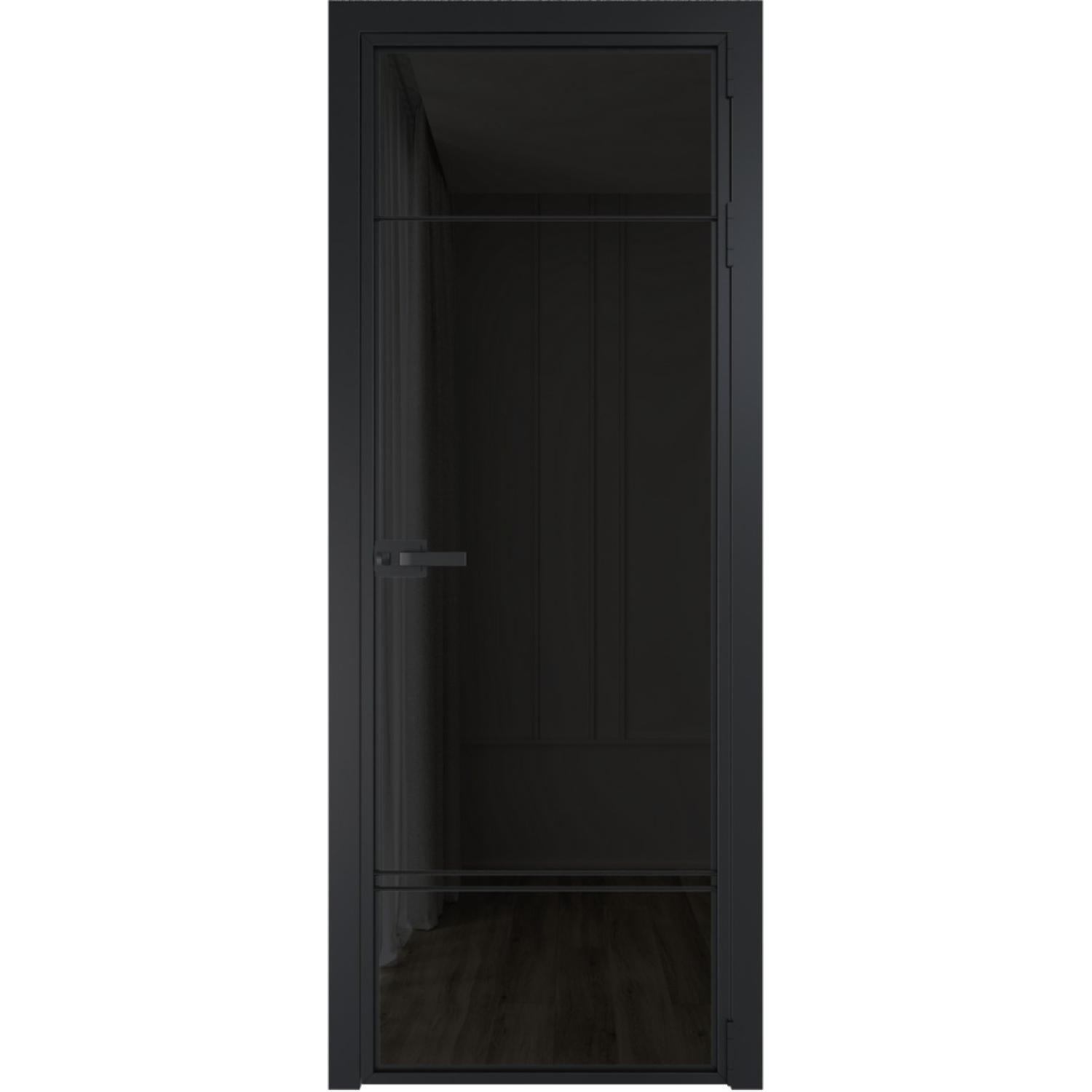 Дверь межкомнатная  алюминиевая  4 AX ProfilDoors (Черный, Черное тонированное)