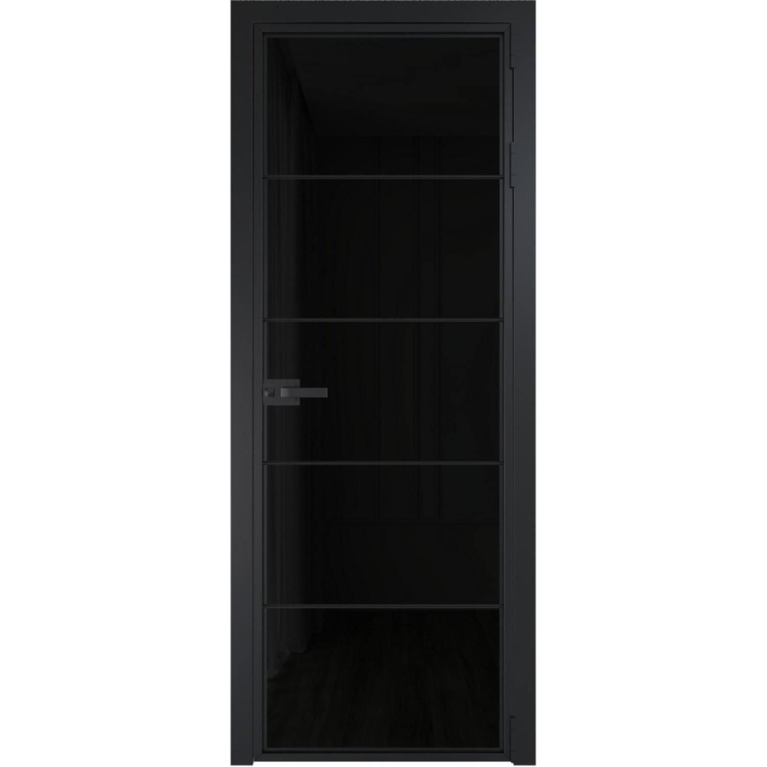 Дверь межкомнатная  алюминиевая  5 AX ProfilDoors (Черный, Триплекс черный)