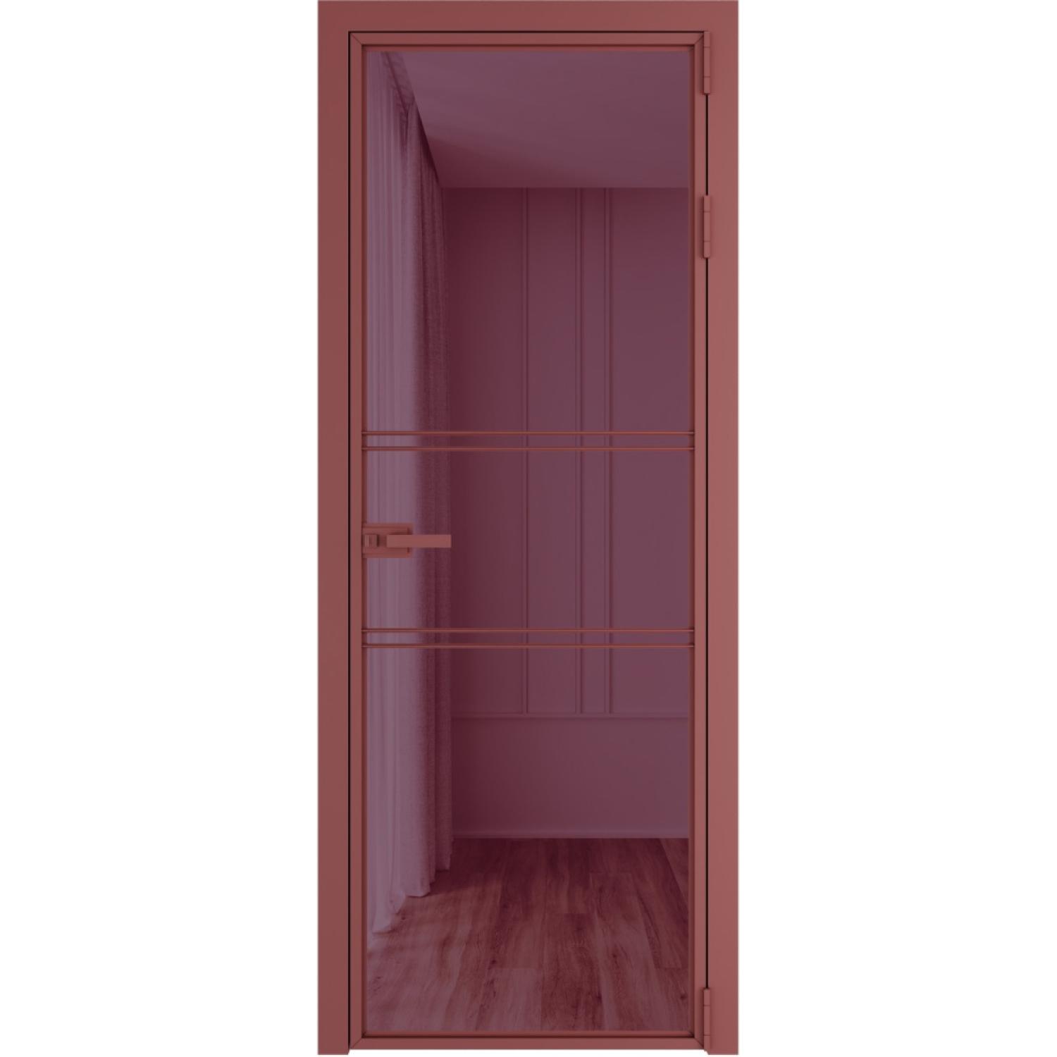 Дверь межкомнатная  алюминиевая  2 AX ProfilDoors (Красный антрацит, Фиолетовое шпион)