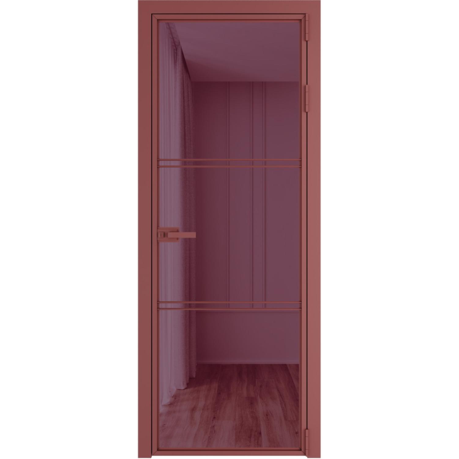 Дверь межкомнатная  алюминиевая  3 AX ProfilDoors (Красный антрацит, Фиолетовое шпион)