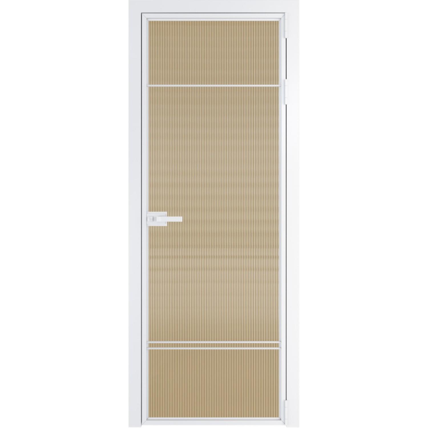 Дверь межкомнатная  алюминиевая  4 AX ProfilDoors (Вайт, Мору золото)