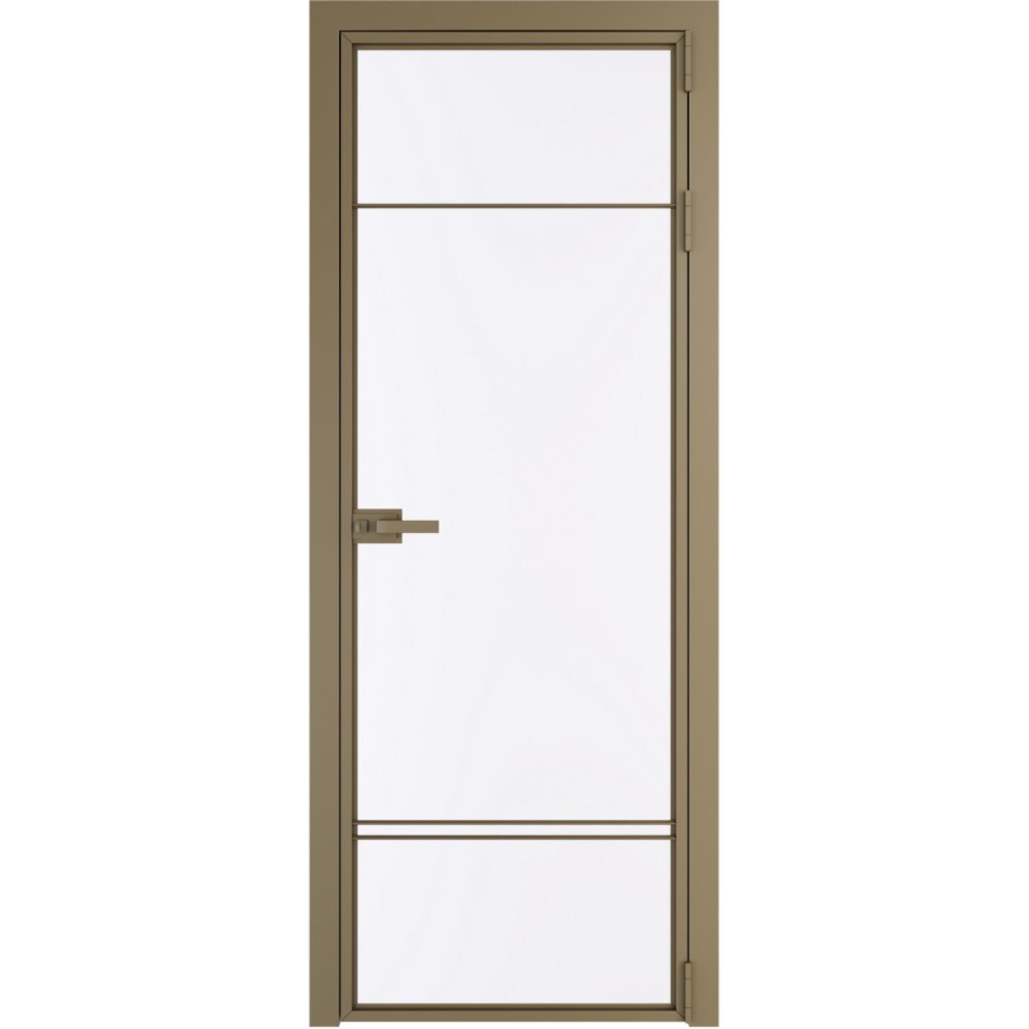 Дверь межкомнатная  алюминиевая  4 AX ProfilDoors (Шампань, Монохром белый просветленный)