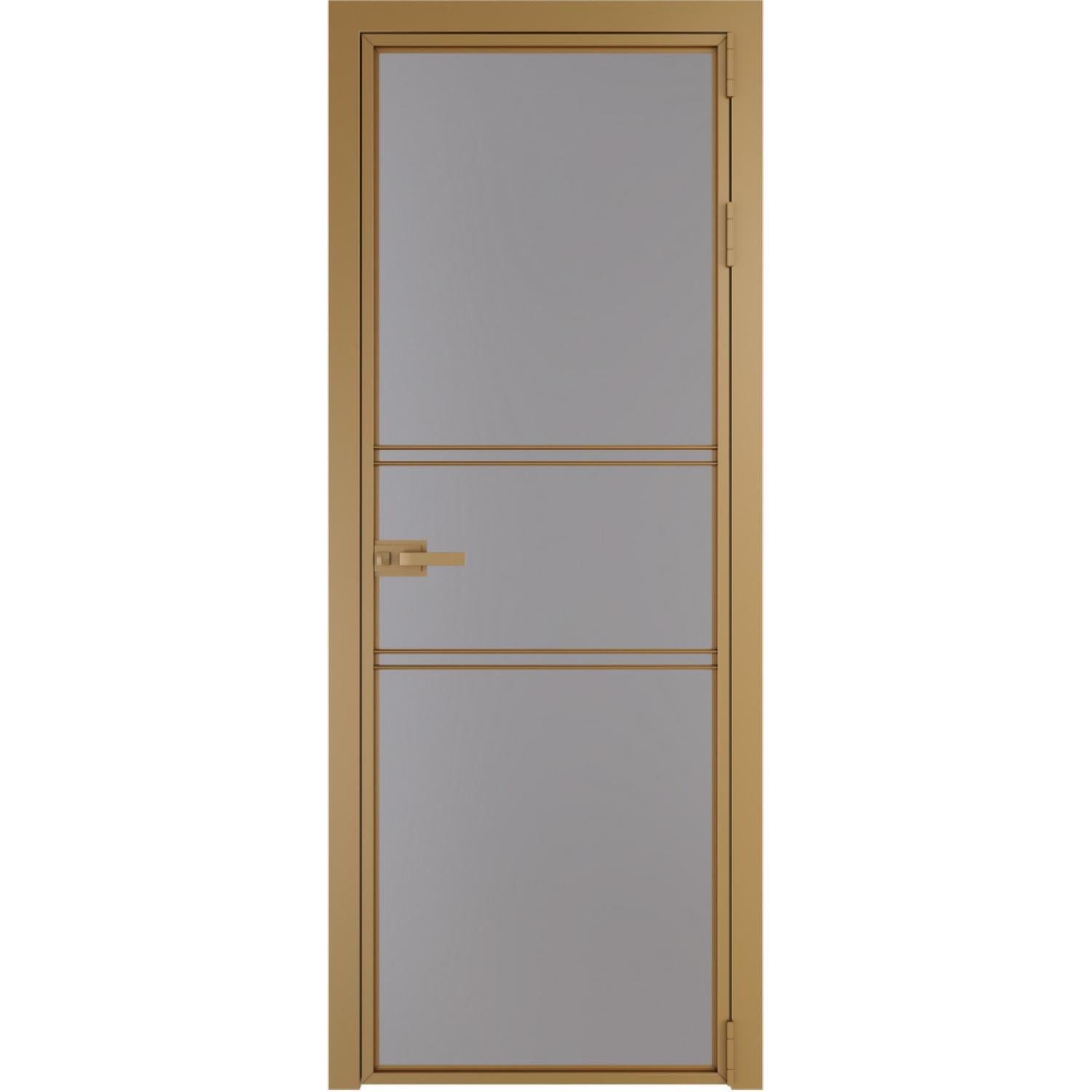 Дверь межкомнатная  алюминиевая  2 AX ProfilDoors (Золото, Монохром серый)
