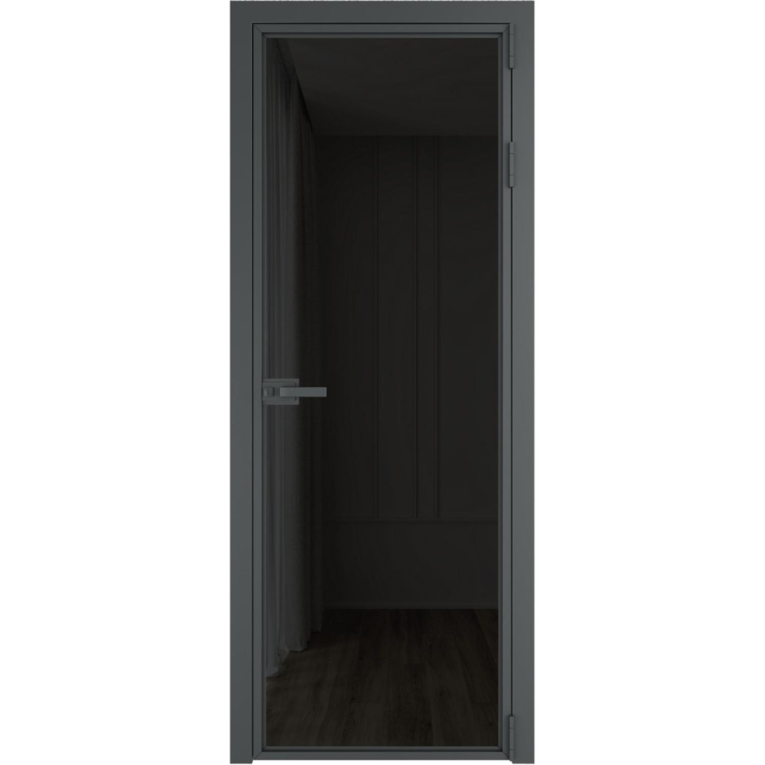 Дверь межкомнатная  алюминиевая  1 AX ProfilDoors (Серая ночь, Тонированное)