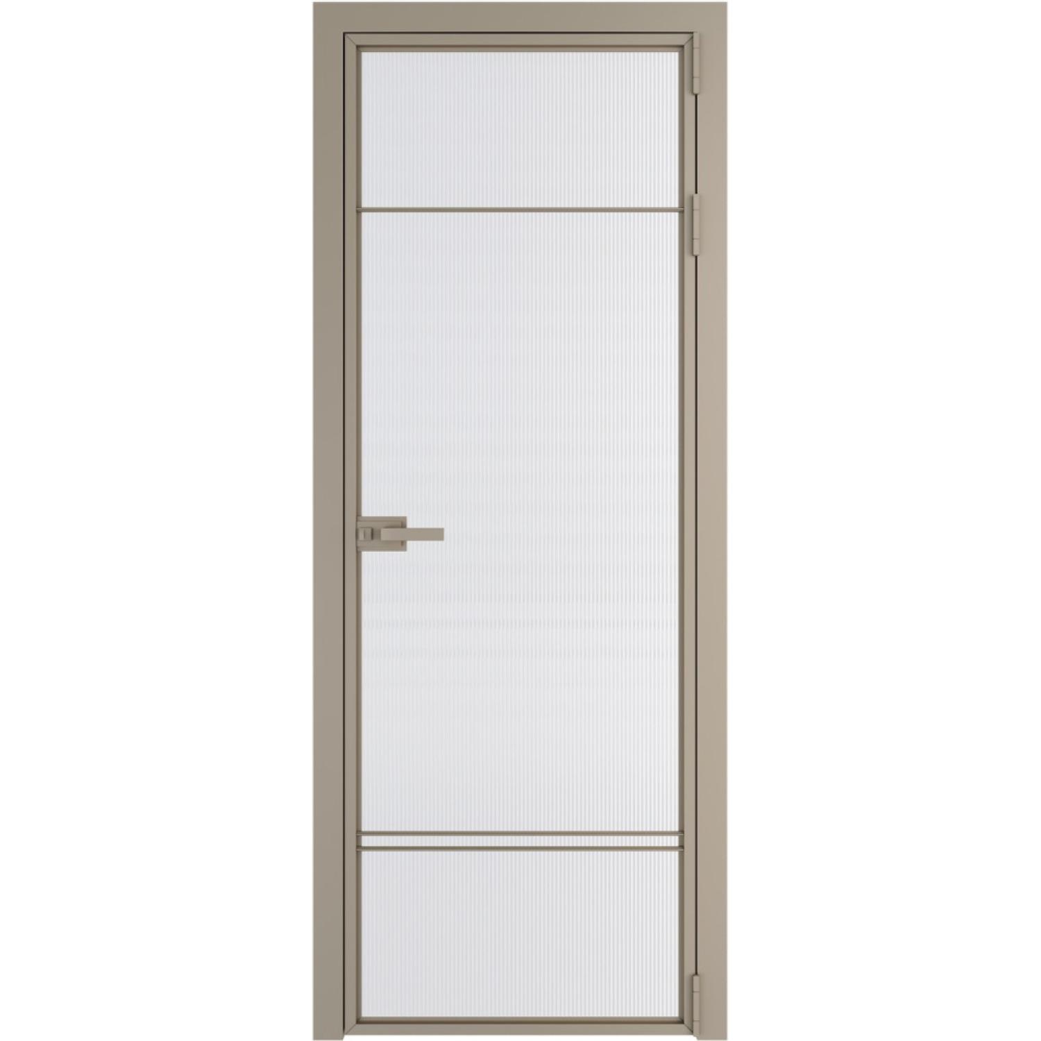 Дверь межкомнатная  алюминиевая  4 AX ProfilDoors (Никель, Мору двухстороннее белое)