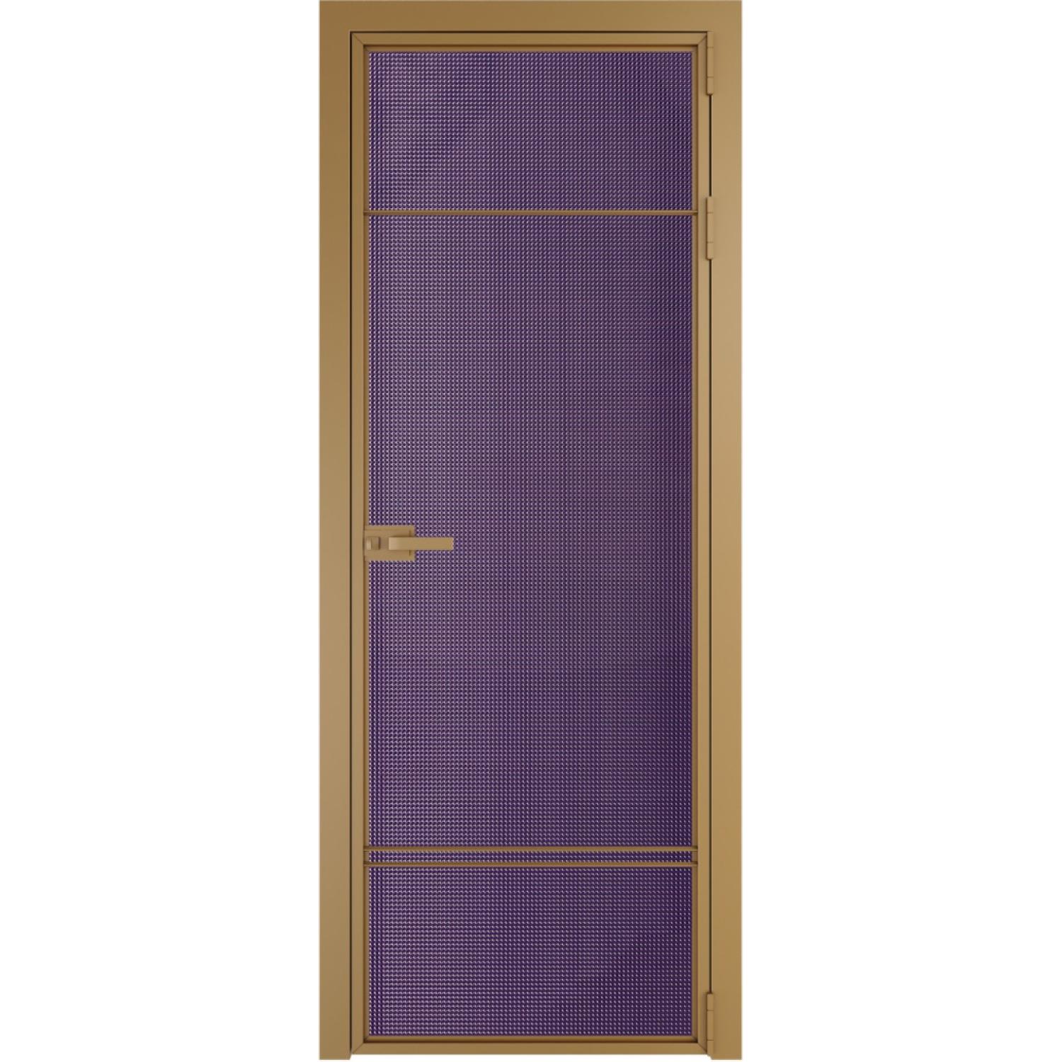 Дверь межкомнатная  алюминиевая  4 AX ProfilDoors (Золото, Кризет фиолетовый)