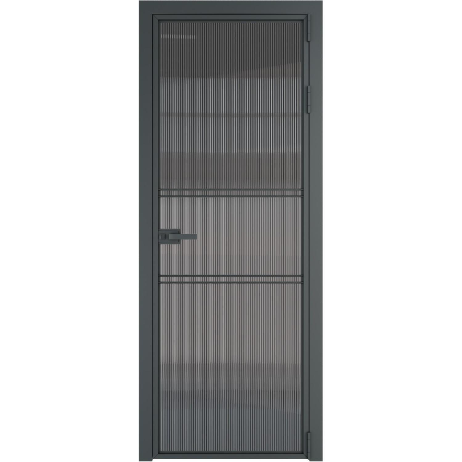 Дверь межкомнатная  алюминиевая  2 AX ProfilDoors (Серая ночь, Мору тонированное)