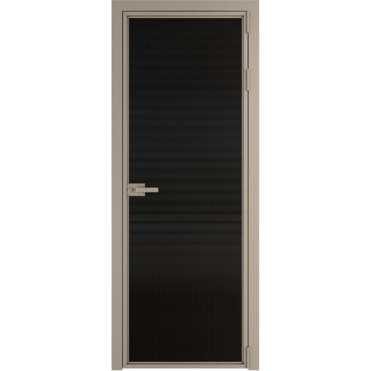Дверь межкомнатная  алюминиевая  1 AX ProfilDoors (Никель, Мору черное)
