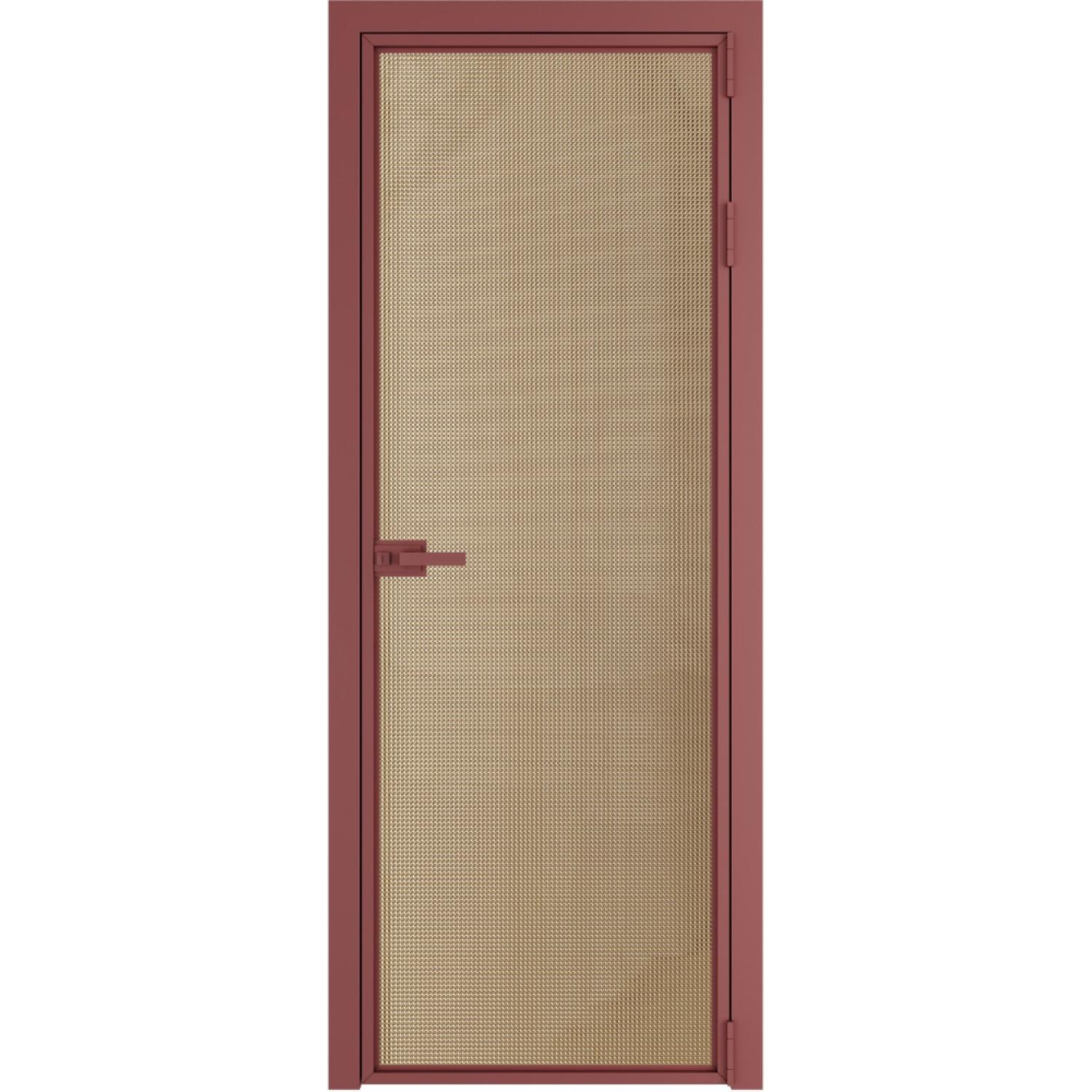 Дверь межкомнатная  алюминиевая  1 AX ProfilDoors (Красный антрацит, Кризет золото)