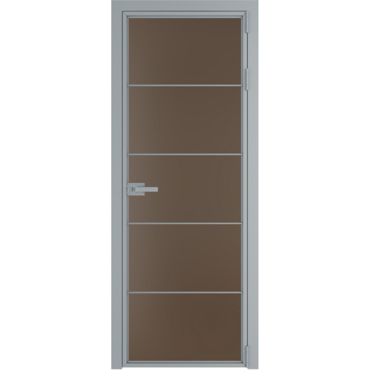 Дверь межкомнатная  алюминиевая  5 AX ProfilDoors (Серебро, Монохром гляссе)