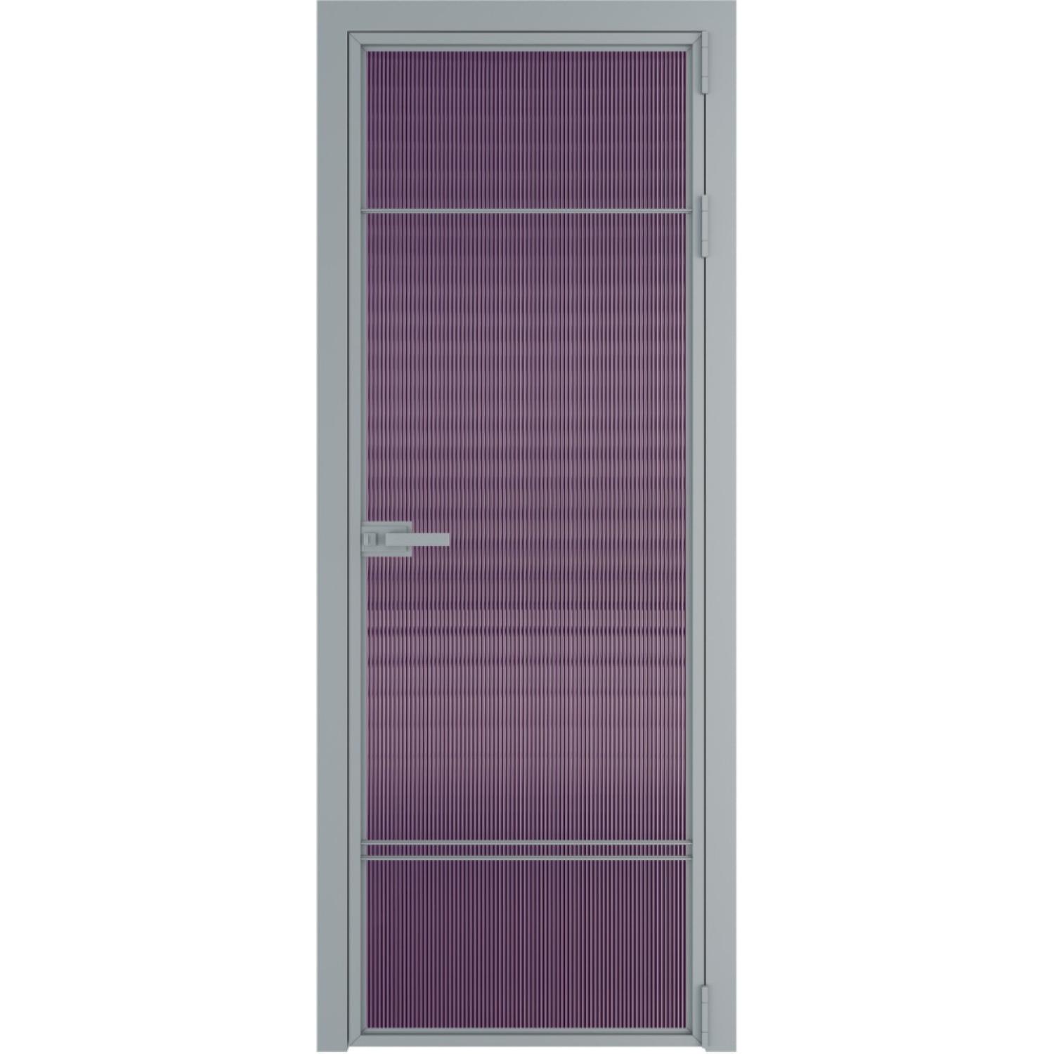Дверь межкомнатная  алюминиевая  4 AX ProfilDoors (Серебро, Мору фиолетовое)