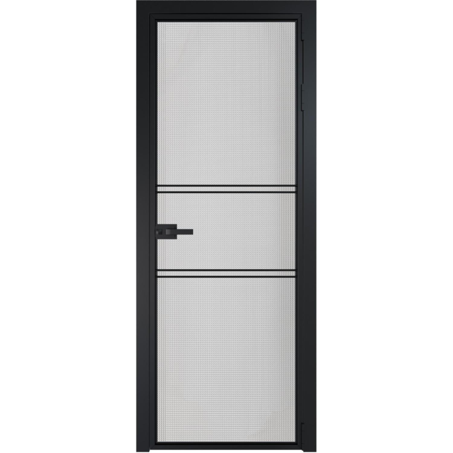 Дверь межкомнатная  алюминиевая  2 AX ProfilDoors (Черный, Кризет)