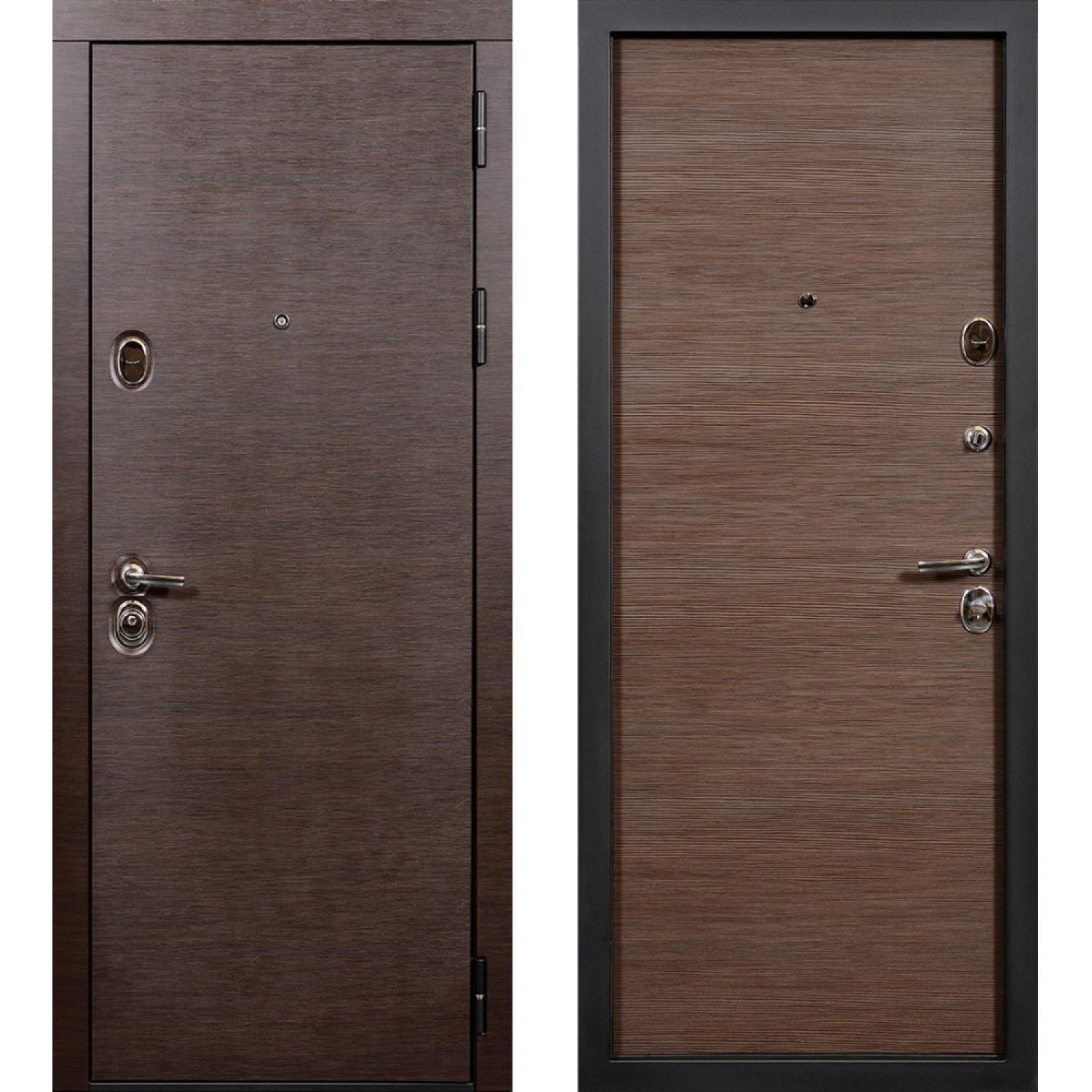 Входная дверь Диона (960*2050 R, Венге черный (ПВХ) , Венге кроскут (Экошпон), Заказная)