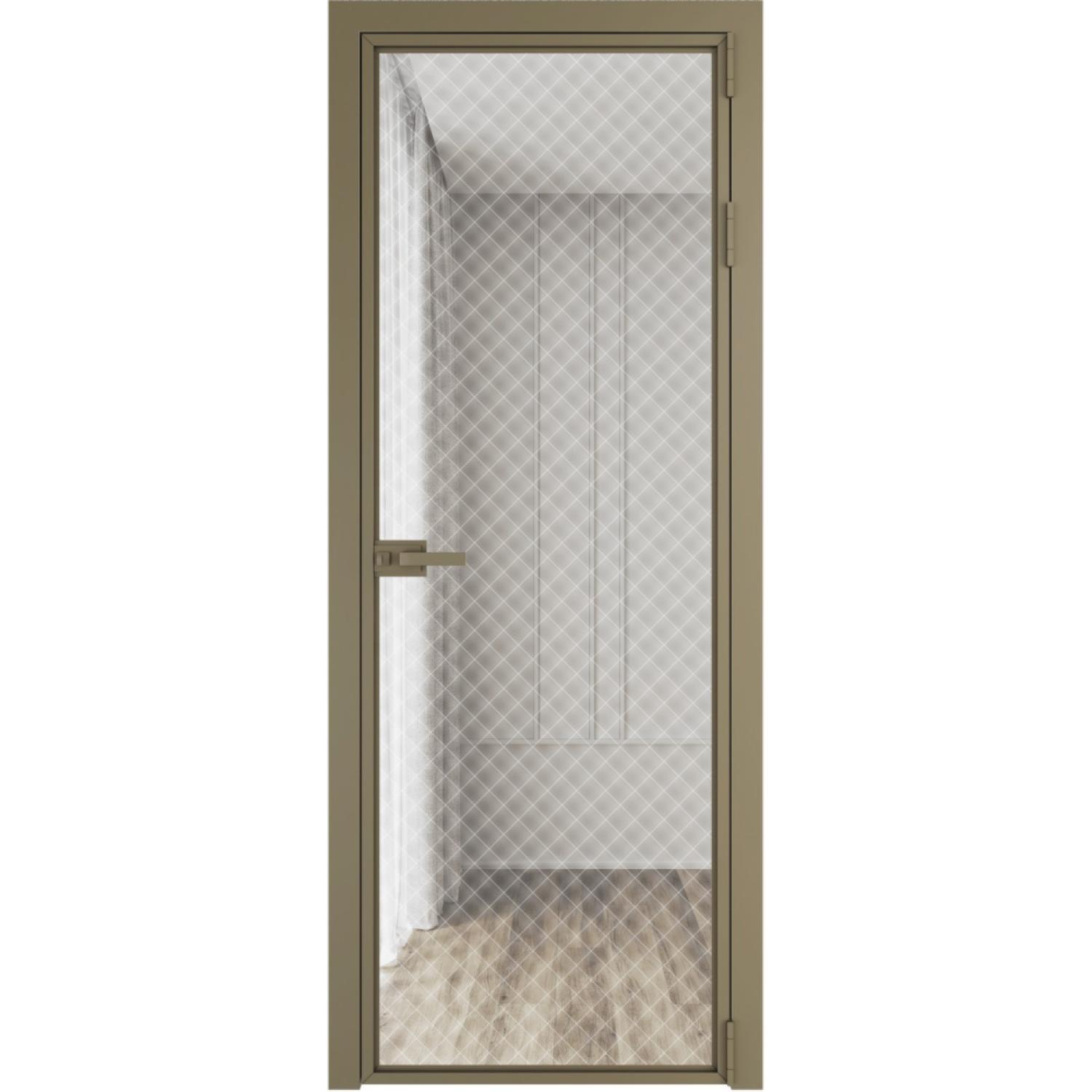 Дверь межкомнатная  алюминиевая  1 AX ProfilDoors (Шампань, Ромб белый)