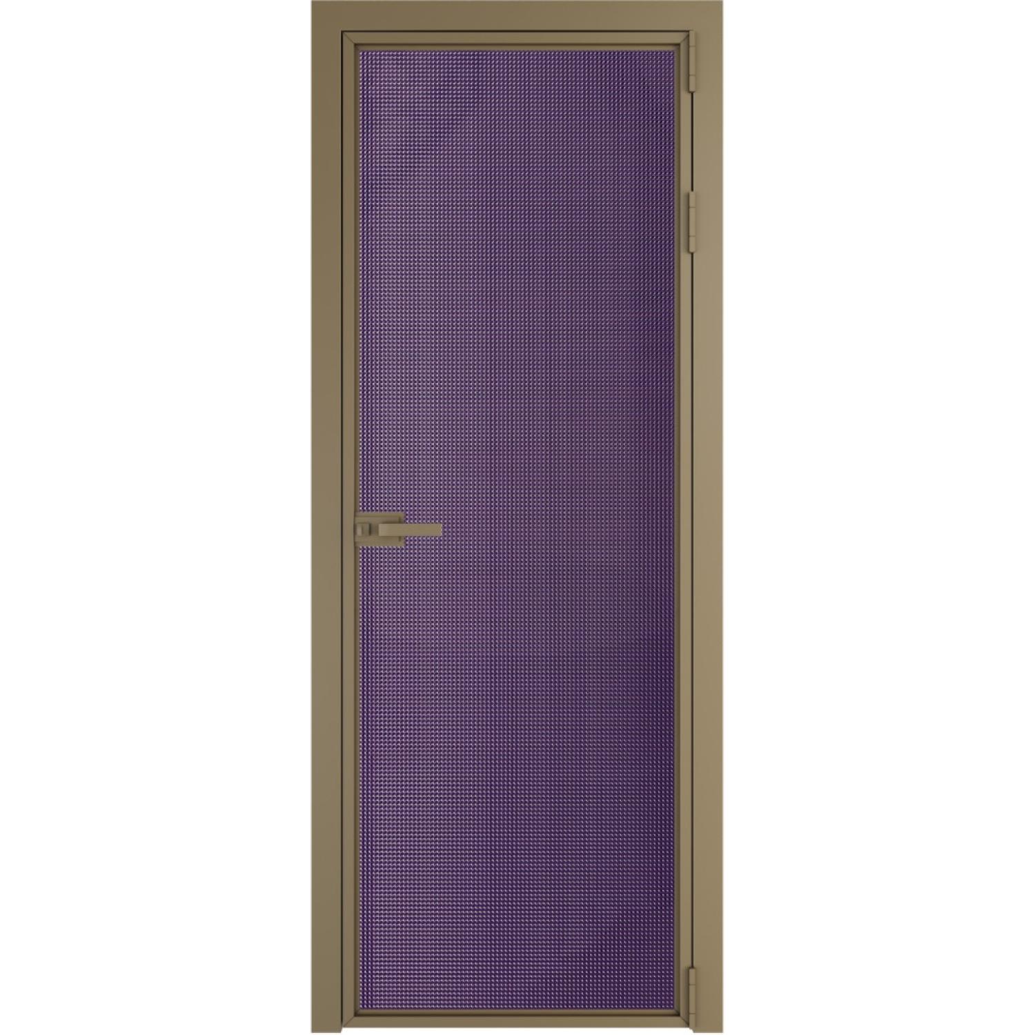 Дверь межкомнатная  алюминиевая  1 AX ProfilDoors (Шампань, Кризет фиолетовый)