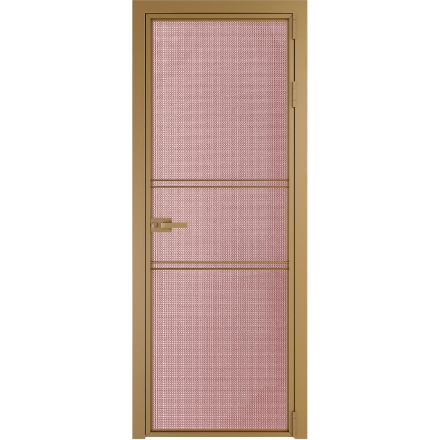 Дверь межкомнатная  алюминиевая  2 AX ProfilDoors (Золото, Кризет розовый)