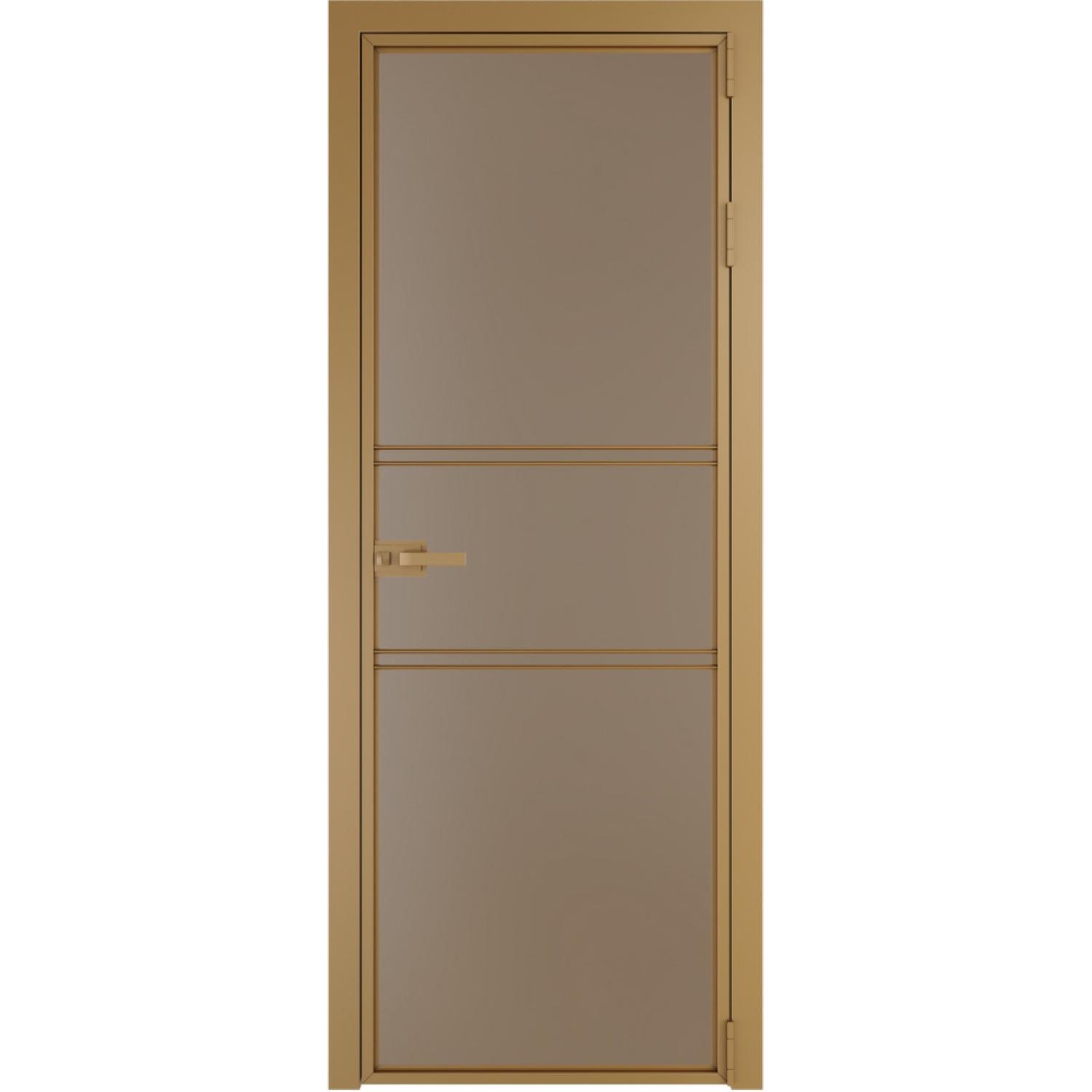 Дверь межкомнатная  алюминиевая  2 AX ProfilDoors (Золото, Монохром капучино)