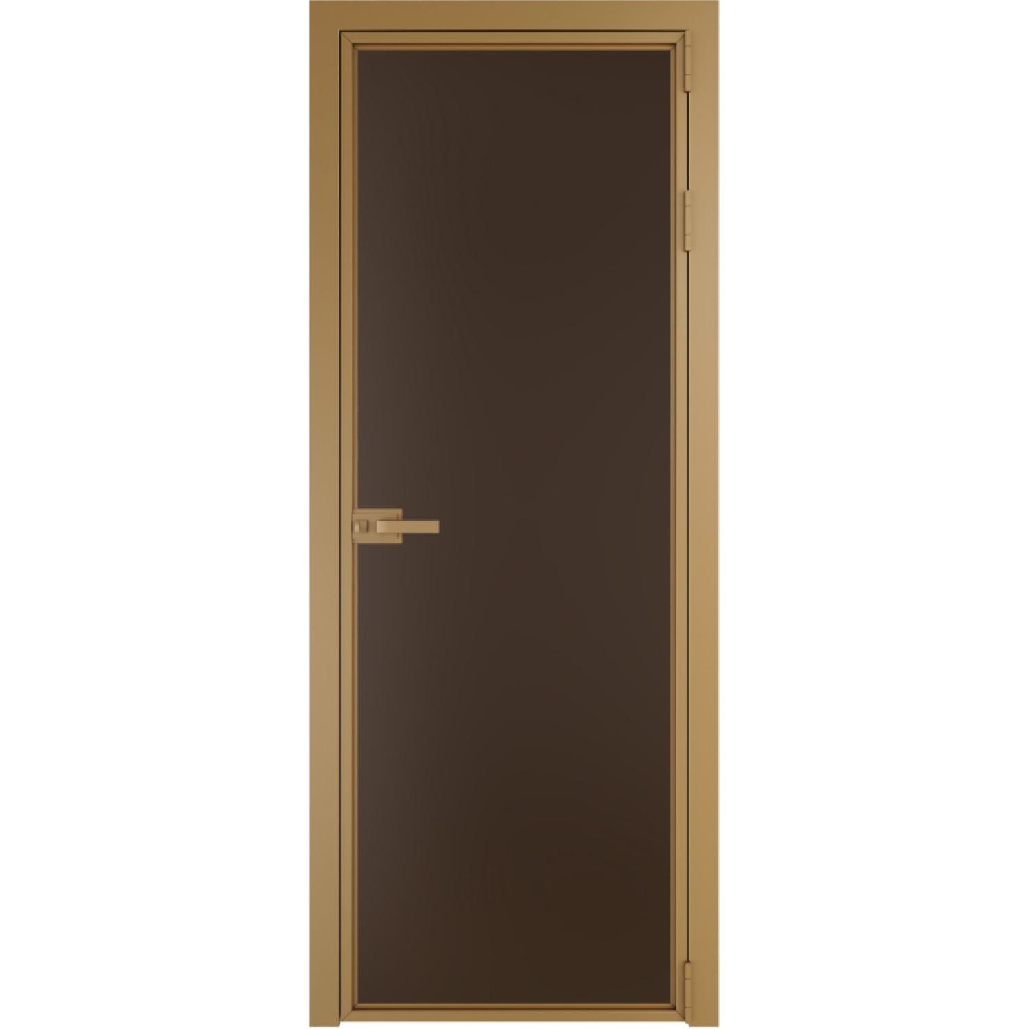 Дверь межкомнатная  алюминиевая  1 AX ProfilDoors (Золото, Монохром шоколад)