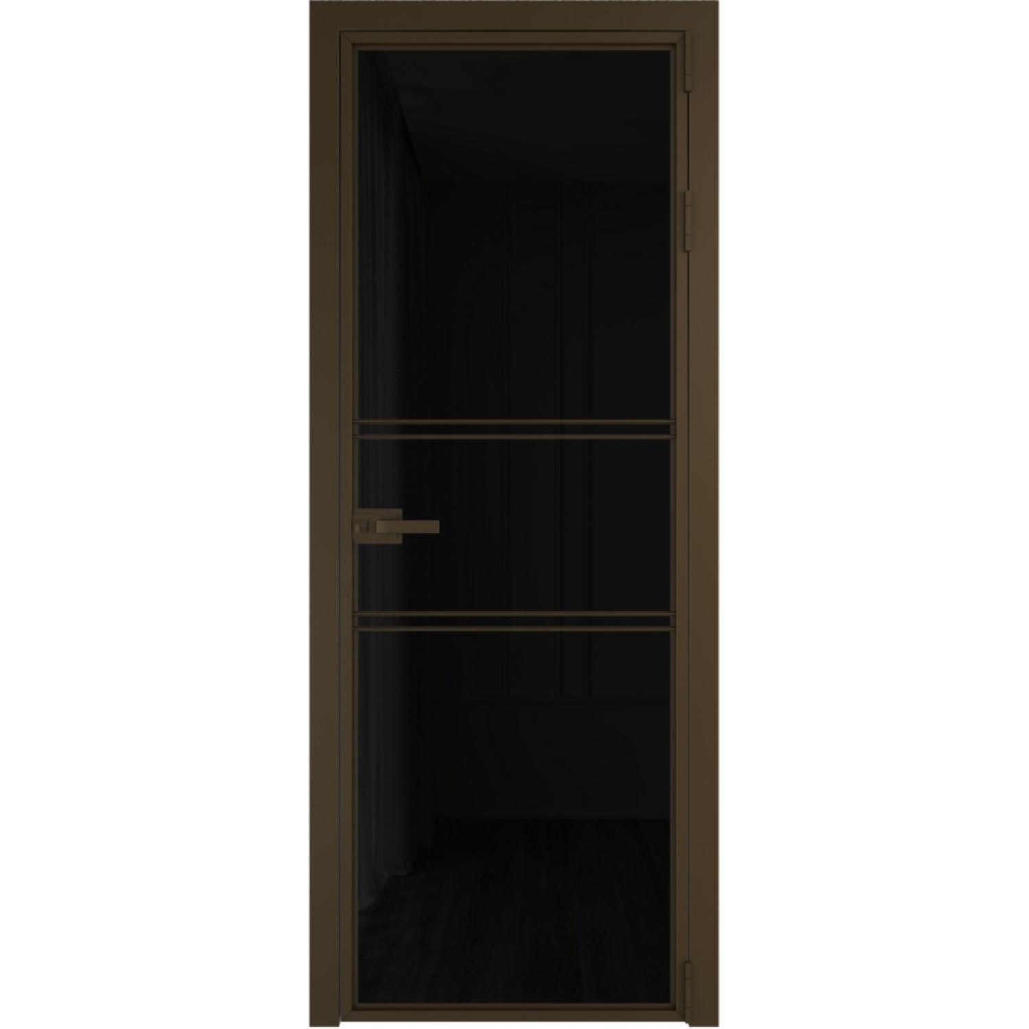 Дверь межкомнатная  алюминиевая  2 AX ProfilDoors (Деорэ, Триплекс черный)