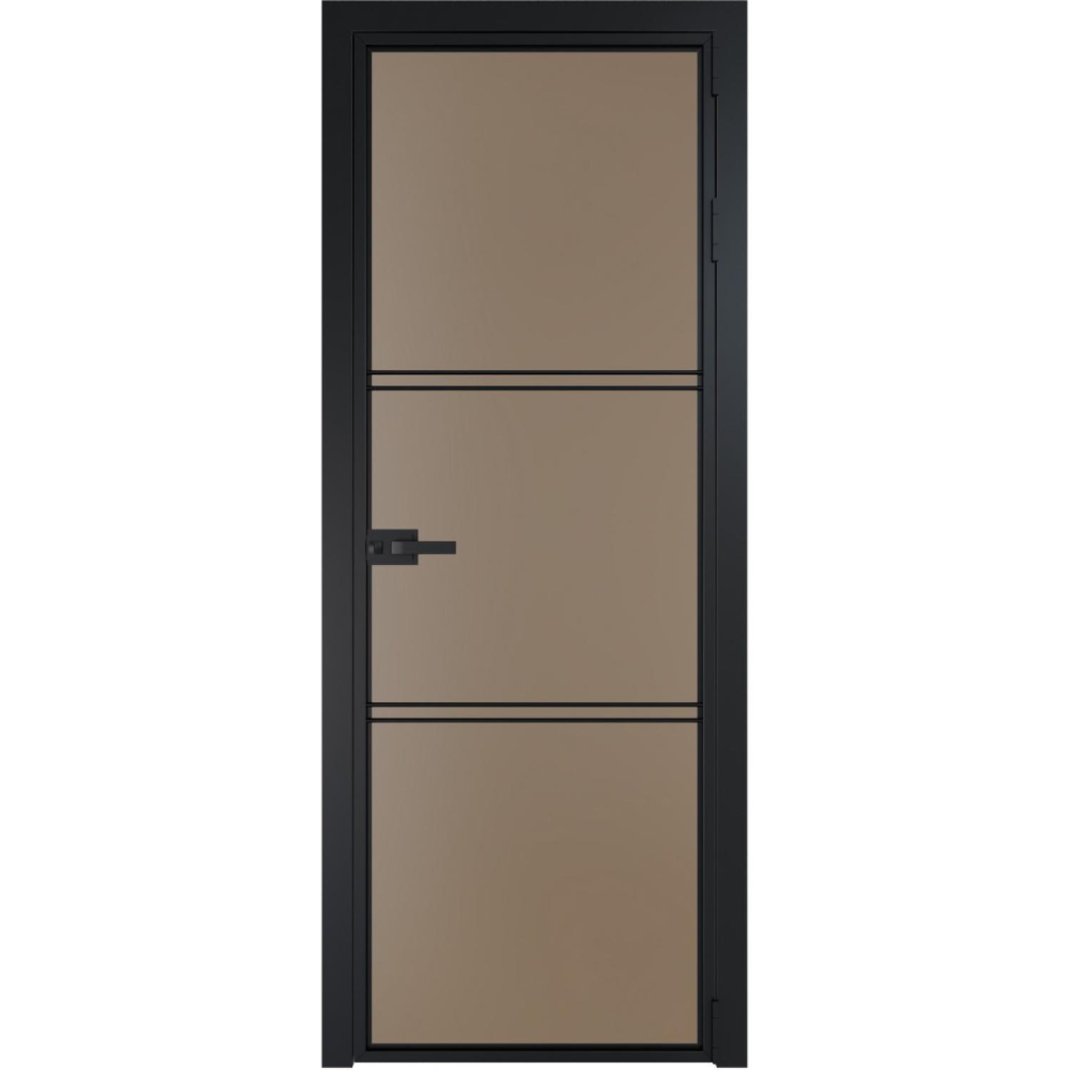 Дверь межкомнатная  алюминиевая  3 AX ProfilDoors (Черный, Монохром капучино)