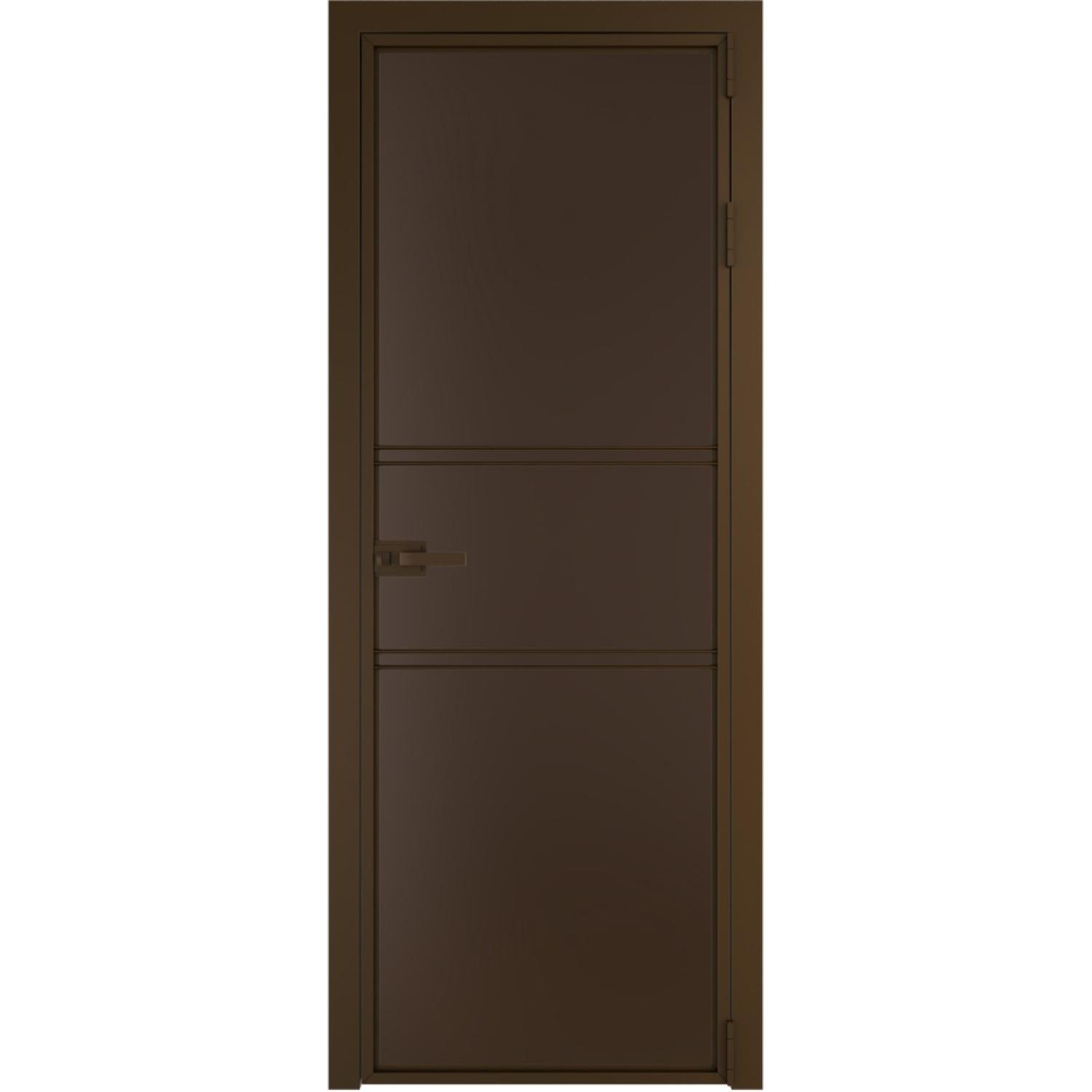 Дверь межкомнатная  алюминиевая  2 AX ProfilDoors (Деорэ, Монохром шоколад)