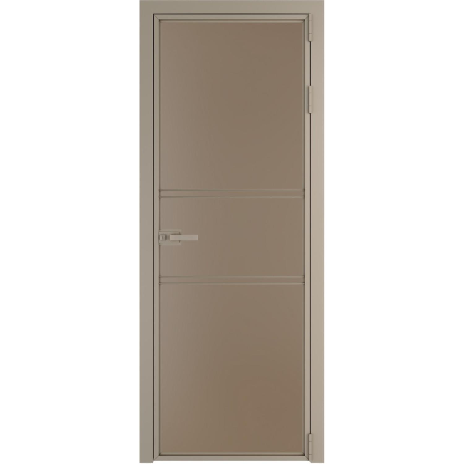 Дверь межкомнатная  алюминиевая  2 AX ProfilDoors (Никель, Монохром капучино)