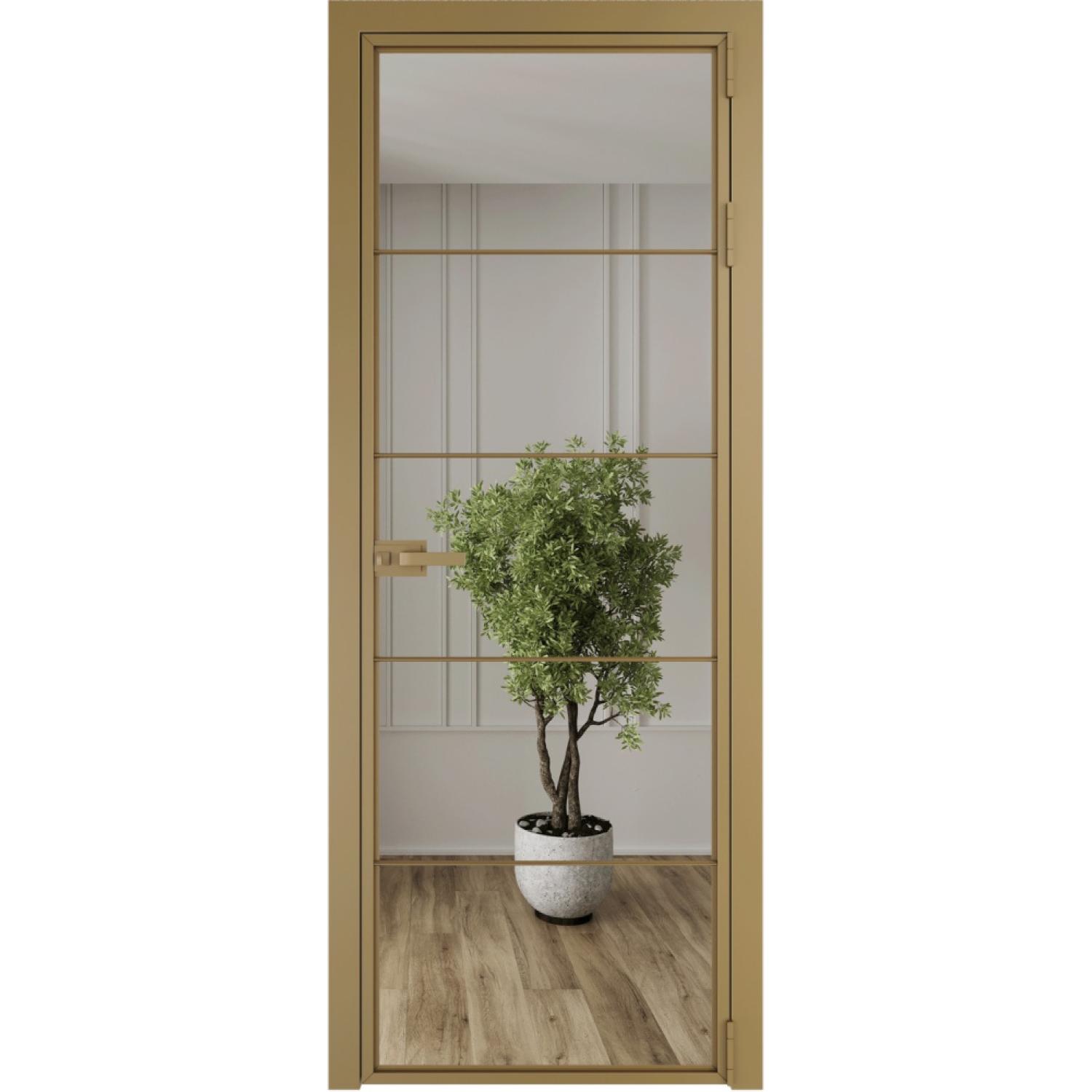 Дверь межкомнатная  алюминиевая  5 AX ProfilDoors (Золото, Зеркало)