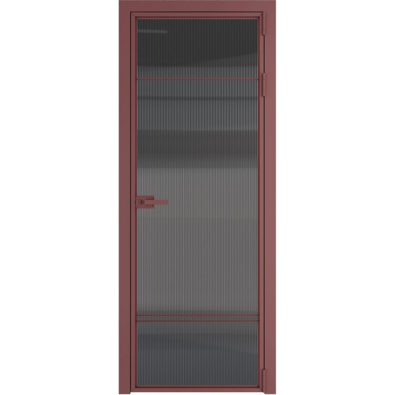 Дверь межкомнатная  алюминиевая  4 AX ProfilDoors (Красный антрацит, Триплекс Тонированный)