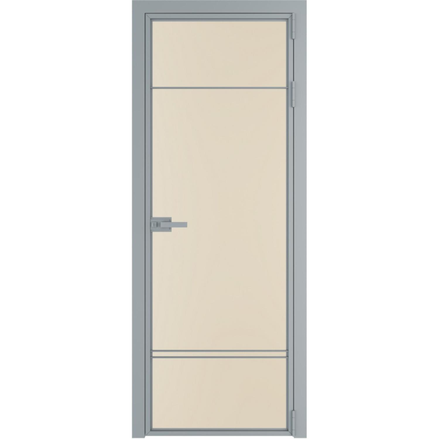 Дверь межкомнатная  алюминиевая  4 AX ProfilDoors (Серебро, Монохром жемчуг)