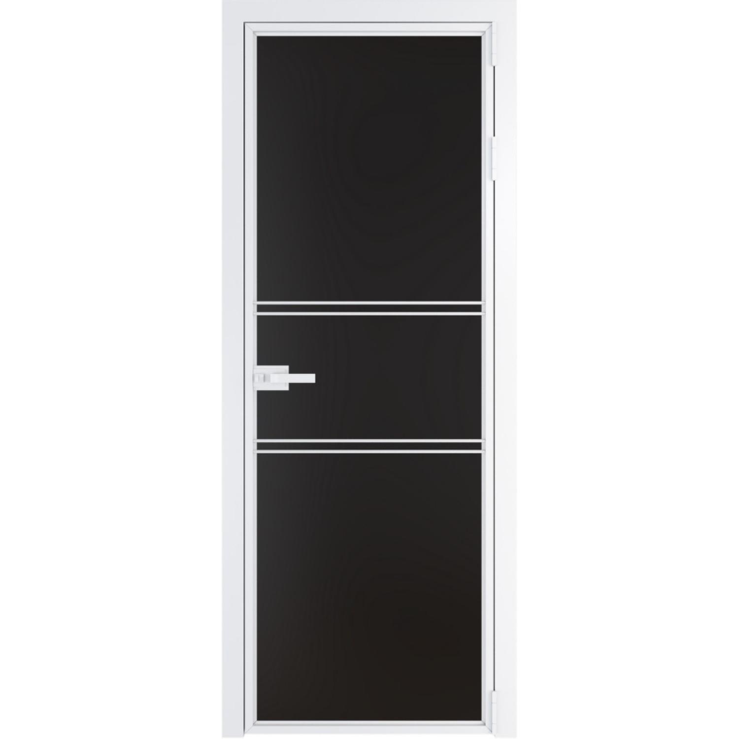 Дверь межкомнатная  алюминиевая  2 AX ProfilDoors (Вайт, Монохром черный)
