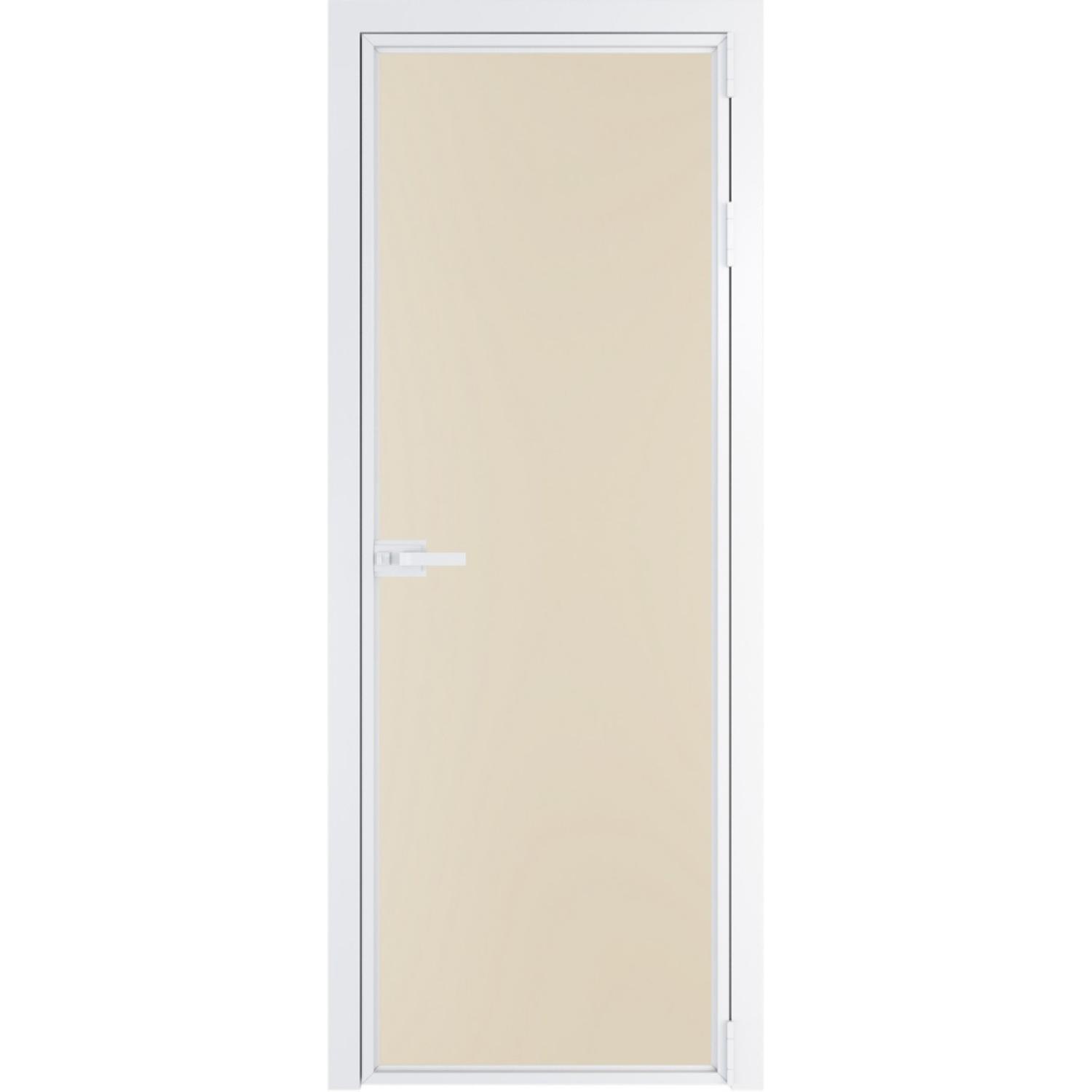 Дверь межкомнатная  алюминиевая  1 AX ProfilDoors (Вайт, Монохром жемчуг)