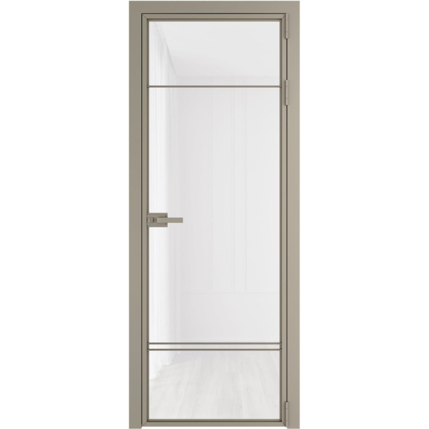 Дверь межкомнатная  алюминиевая  4 AX ProfilDoors (Никель, Триплекс белый)