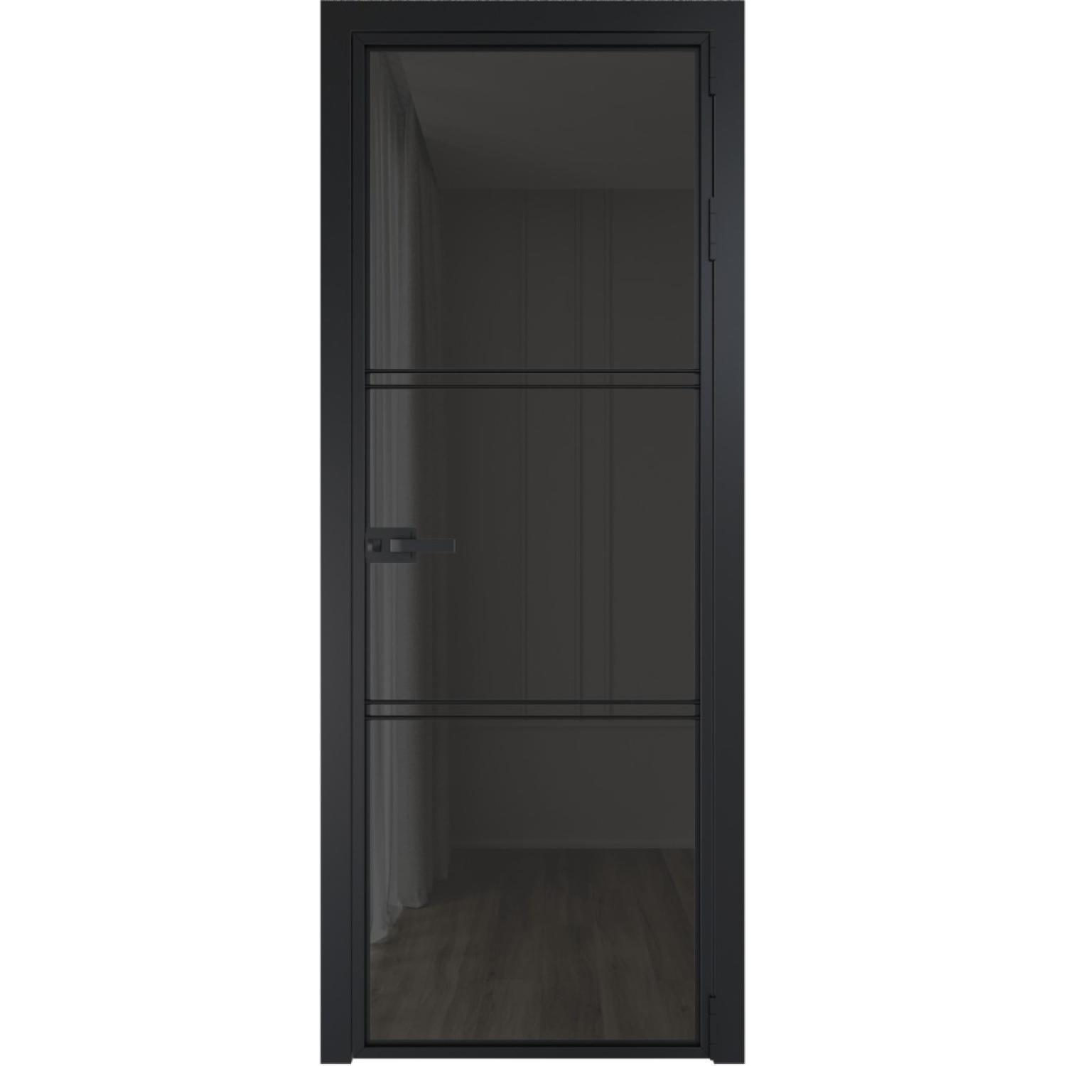 Дверь межкомнатная  алюминиевая  3 AX ProfilDoors (Черный, Триплекс Тонированный)