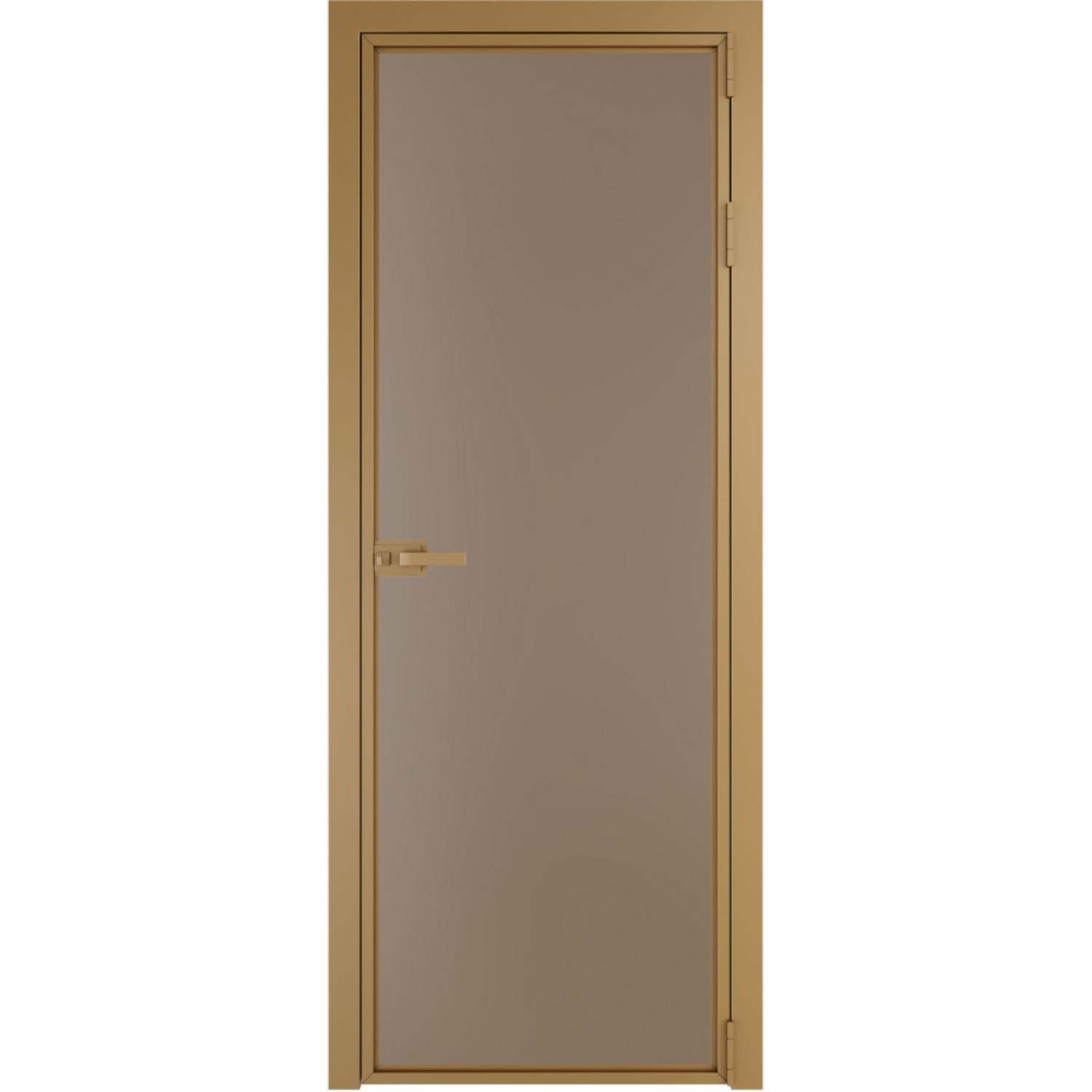 Дверь межкомнатная  алюминиевая  1 AX ProfilDoors (Золото, Монохром капучино)