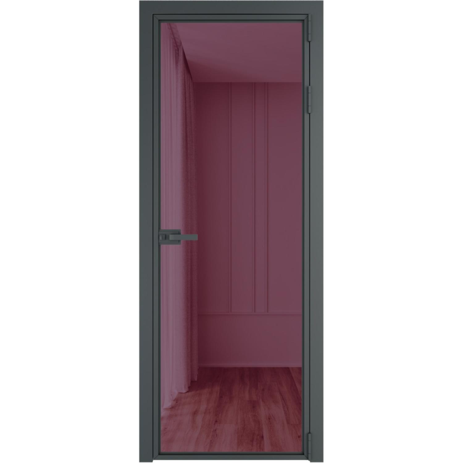 Дверь межкомнатная  алюминиевая  1 AX ProfilDoors (Серая ночь, Фиолетовое шпион)