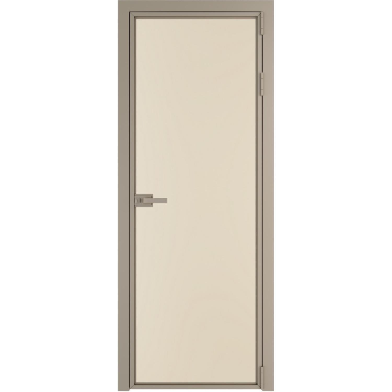Дверь межкомнатная  алюминиевая  1 AX ProfilDoors (Никель, Монохром жемчуг)
