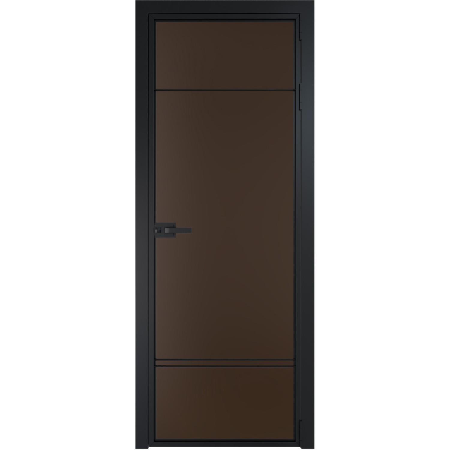 Дверь межкомнатная  алюминиевая  4 AX ProfilDoors (Черный, Монохром шоколад)