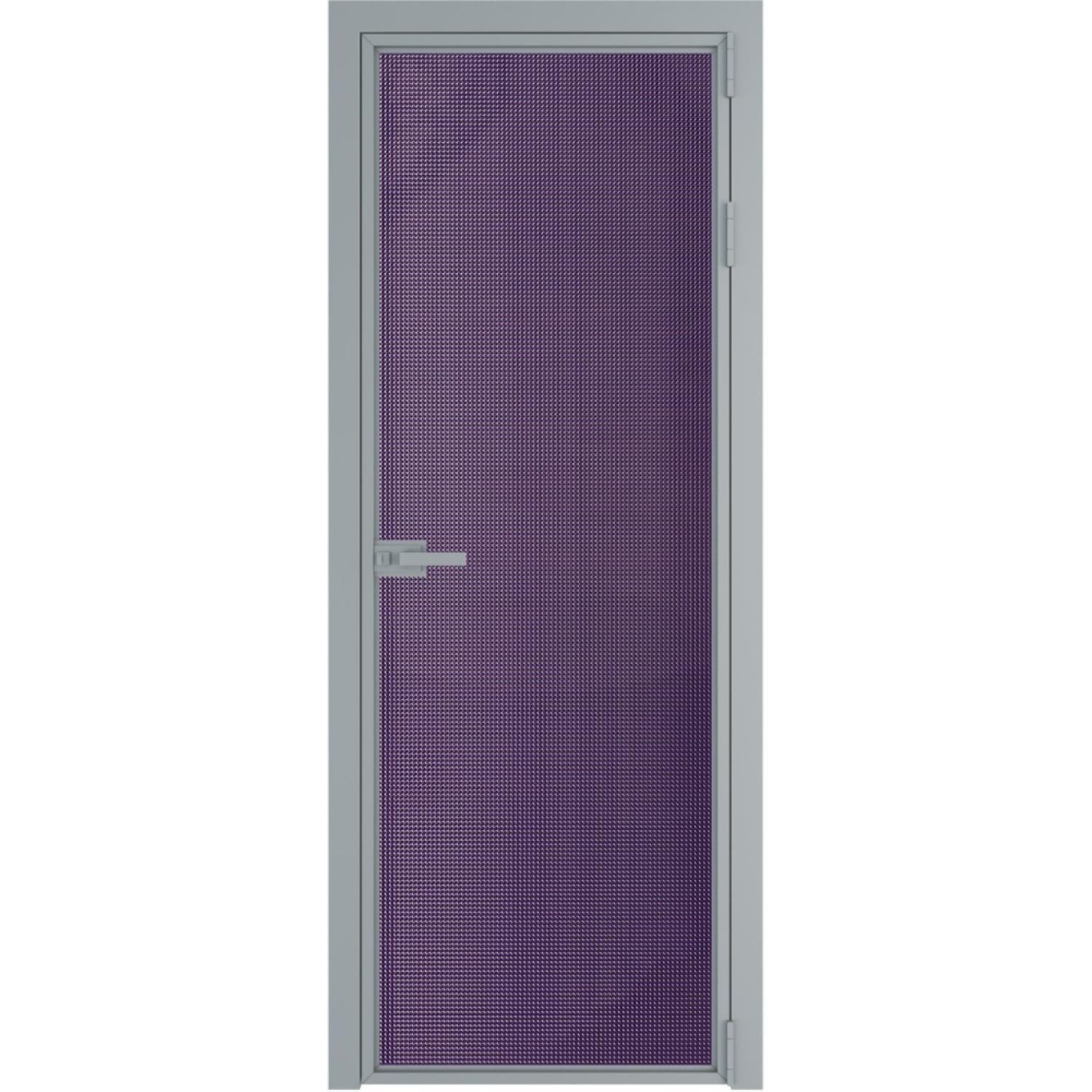 Дверь межкомнатная  алюминиевая  1 AX ProfilDoors (Серебро, Кризет фиолетовый)