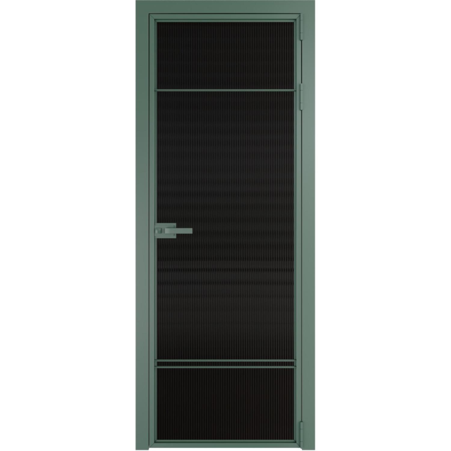 Дверь межкомнатная  алюминиевая  4 AX ProfilDoors (Зеленый воск, Мору черное)