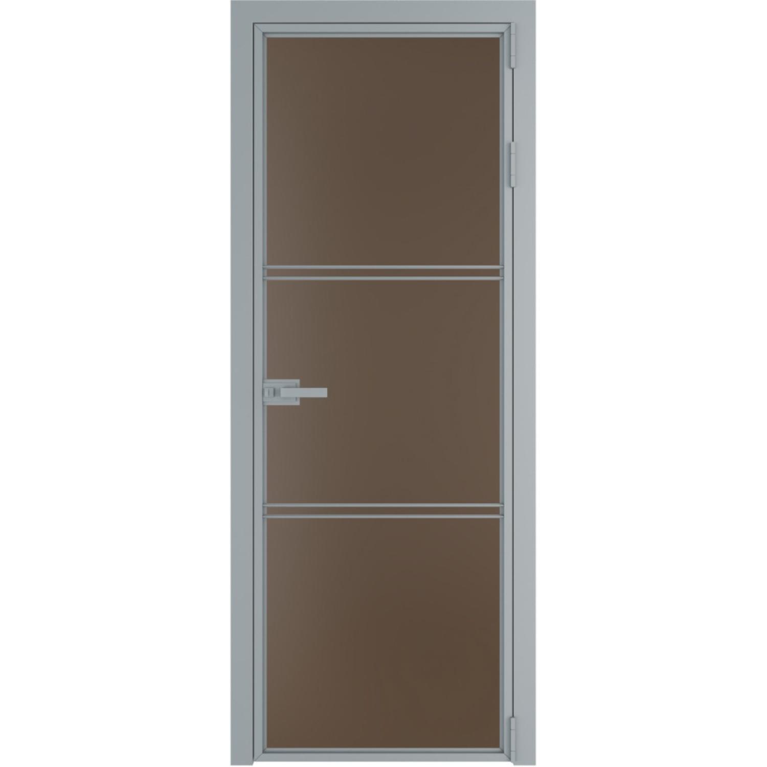 Дверь межкомнатная  алюминиевая  3 AX ProfilDoors (Серебро, Монохром гляссе)