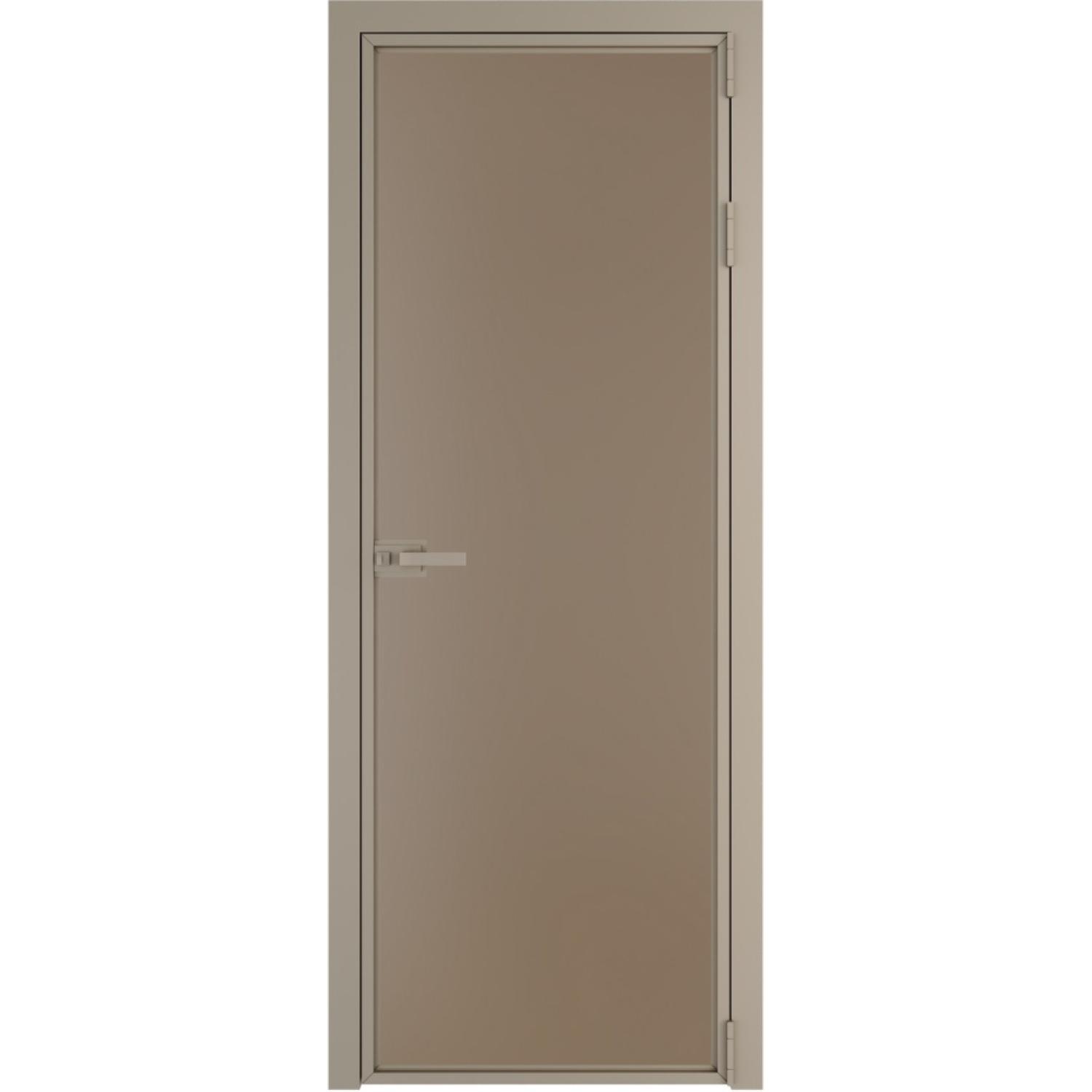 Дверь межкомнатная  алюминиевая  1 AX ProfilDoors (Никель, Монохром капучино)
