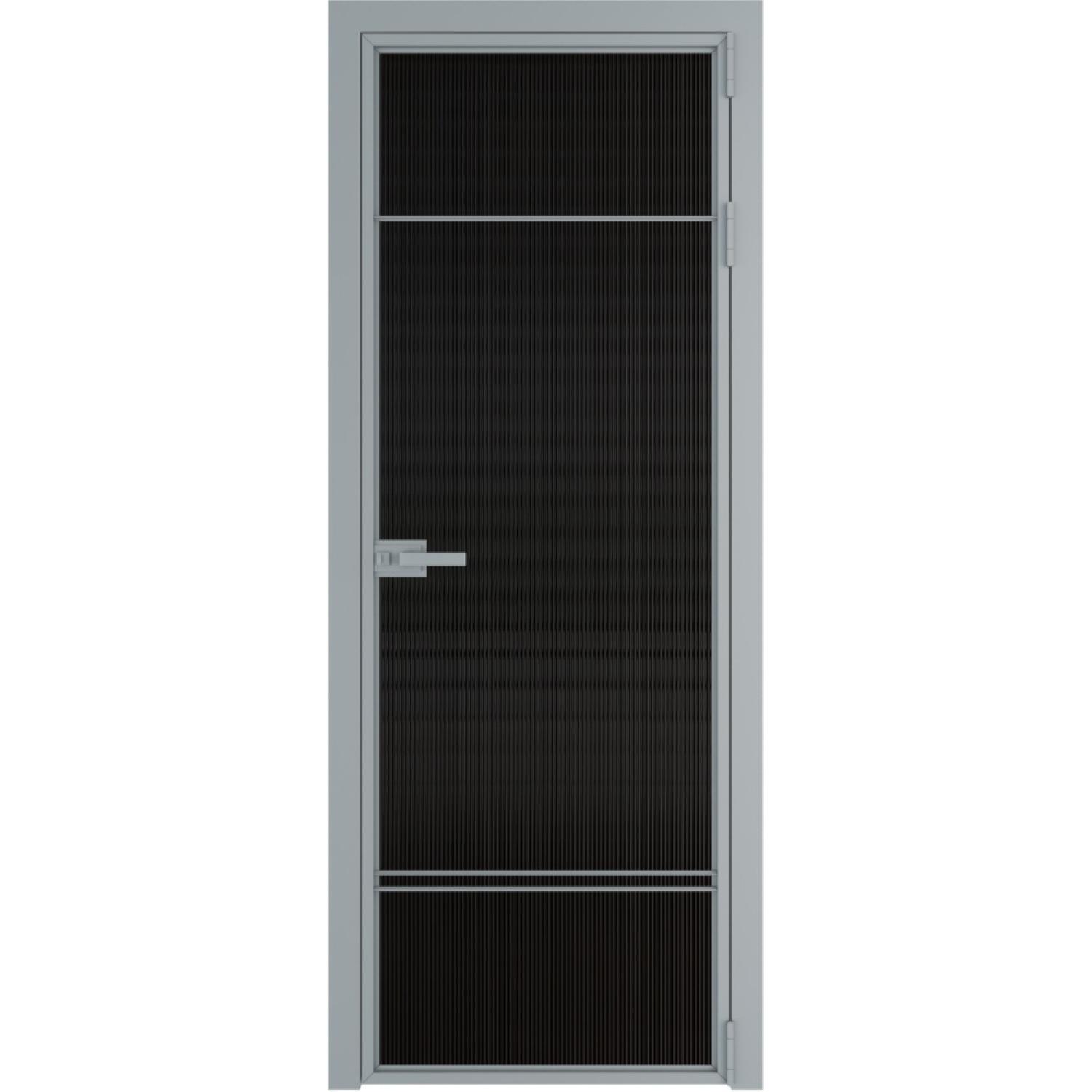 Дверь межкомнатная  алюминиевая  4 AX ProfilDoors (Серебро, Мору черное)